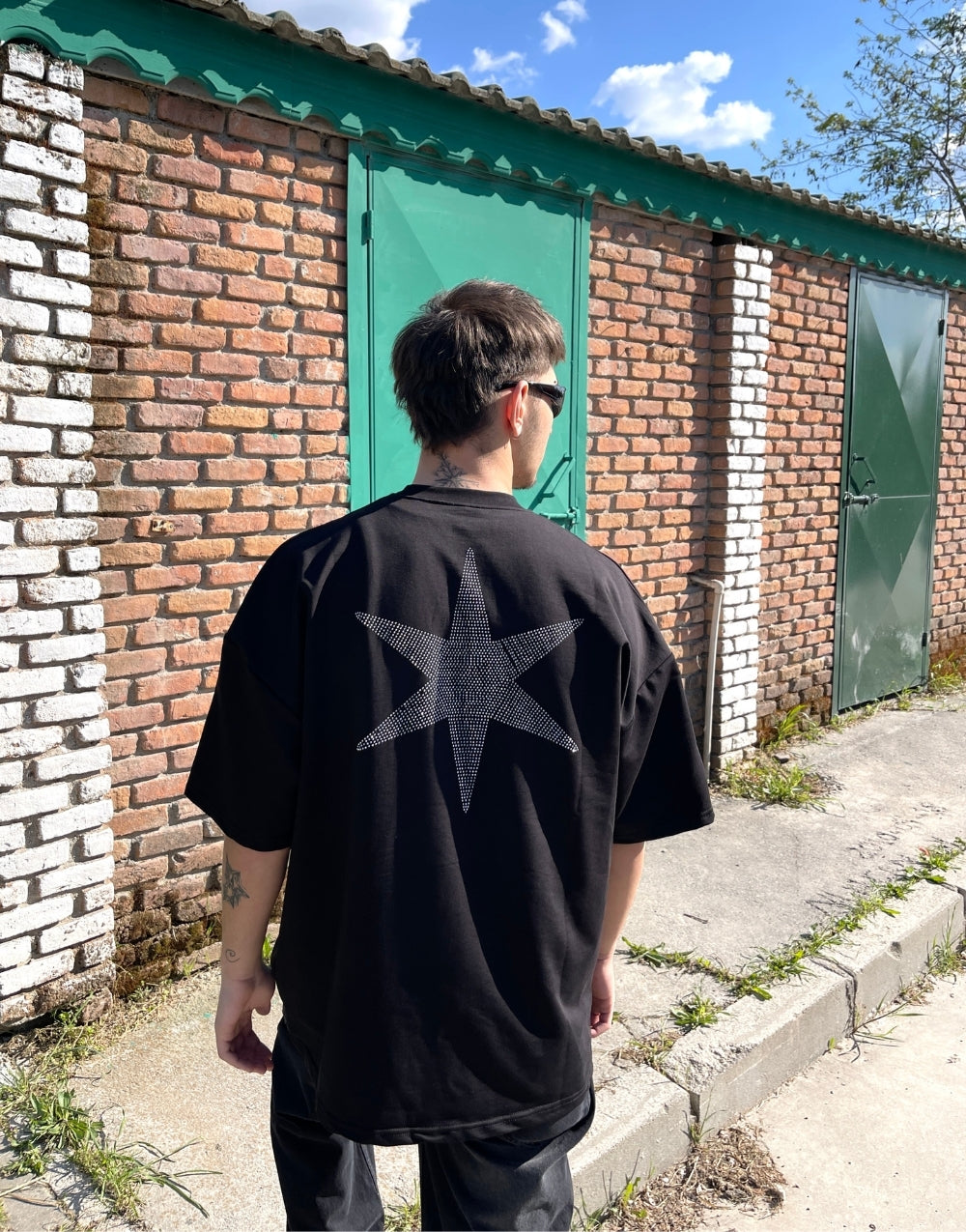 Men's 22 Stone Designer Oversize Black T-Shirt - STREETMODE ™