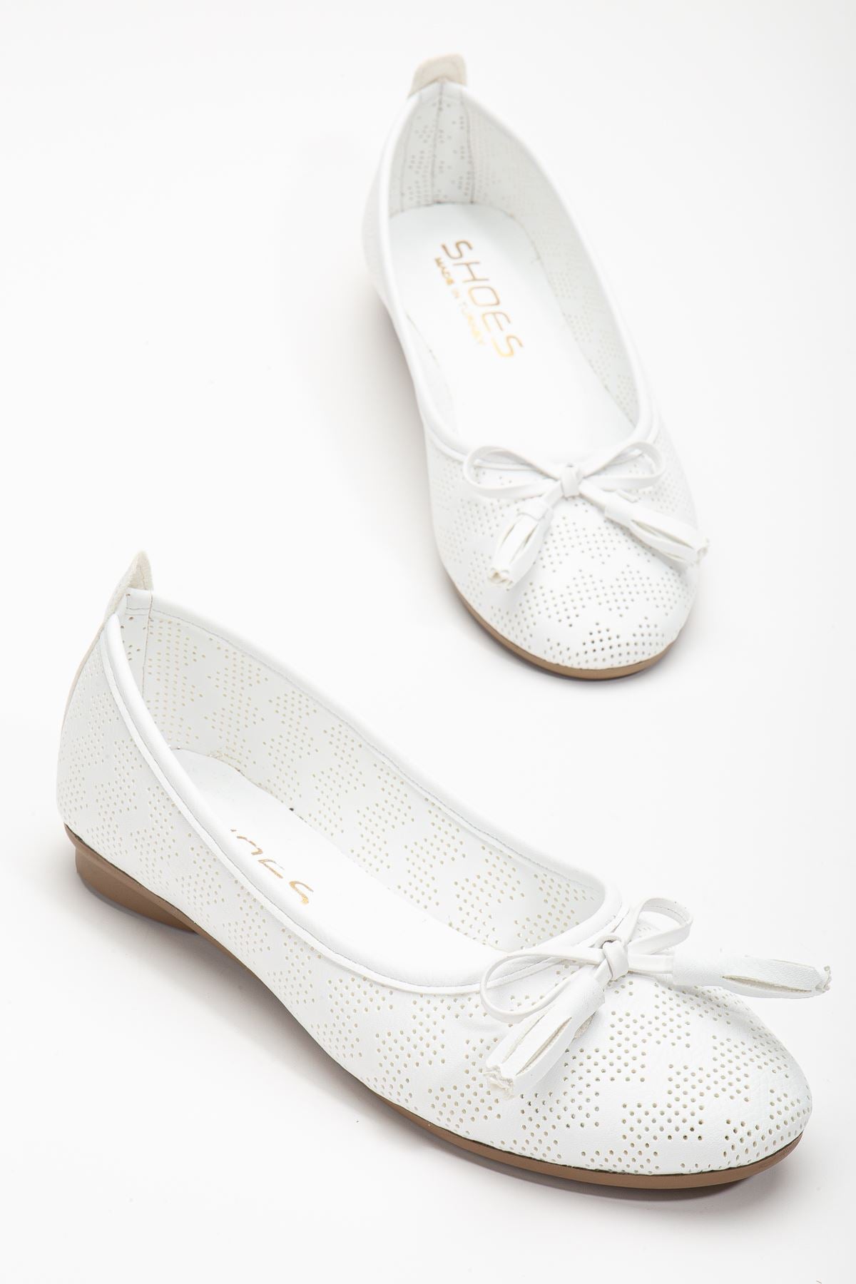 Axelle White Skin Women's Ballerinas - STREETMODE ™