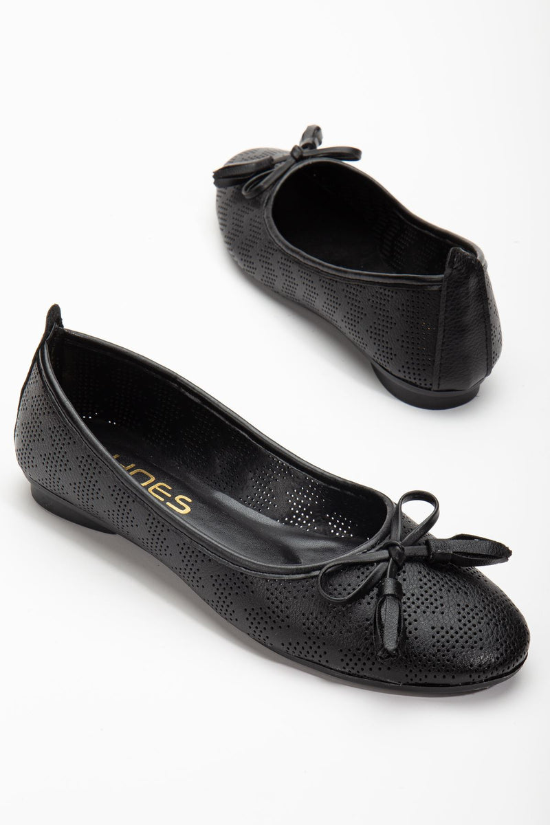Axelle Black Skin Women's Ballerinas - STREETMODE ™