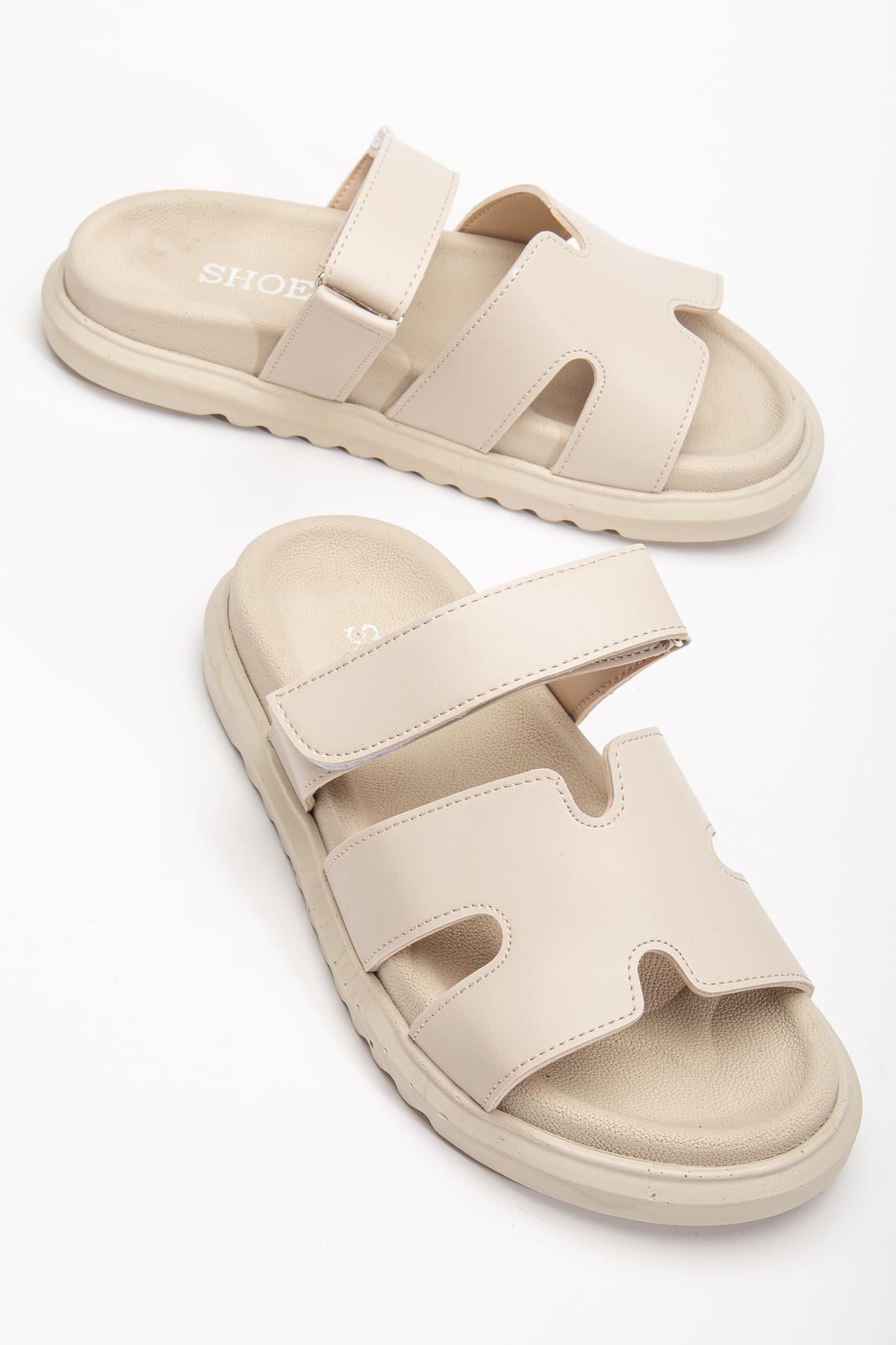 Women's Soft-Soled Casual Beige Slippers - STREETMODE ™