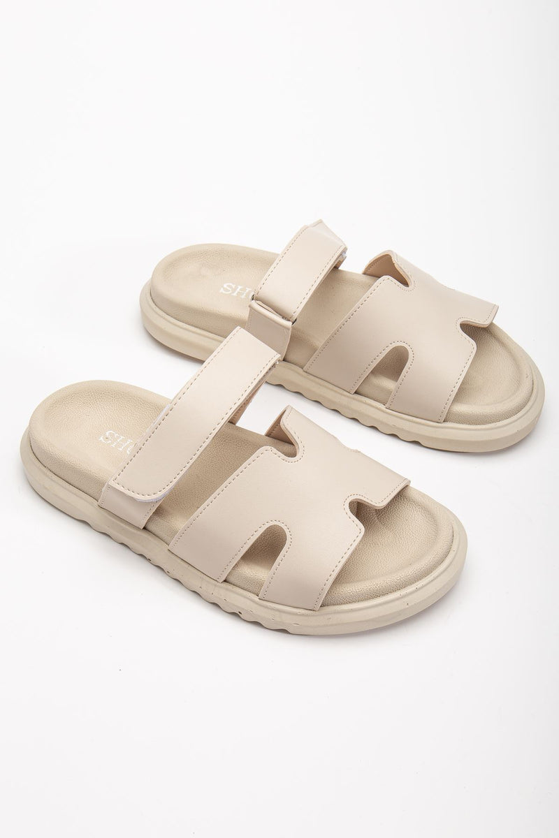 Women's Soft-Soled Casual Beige Slippers - STREETMODE ™