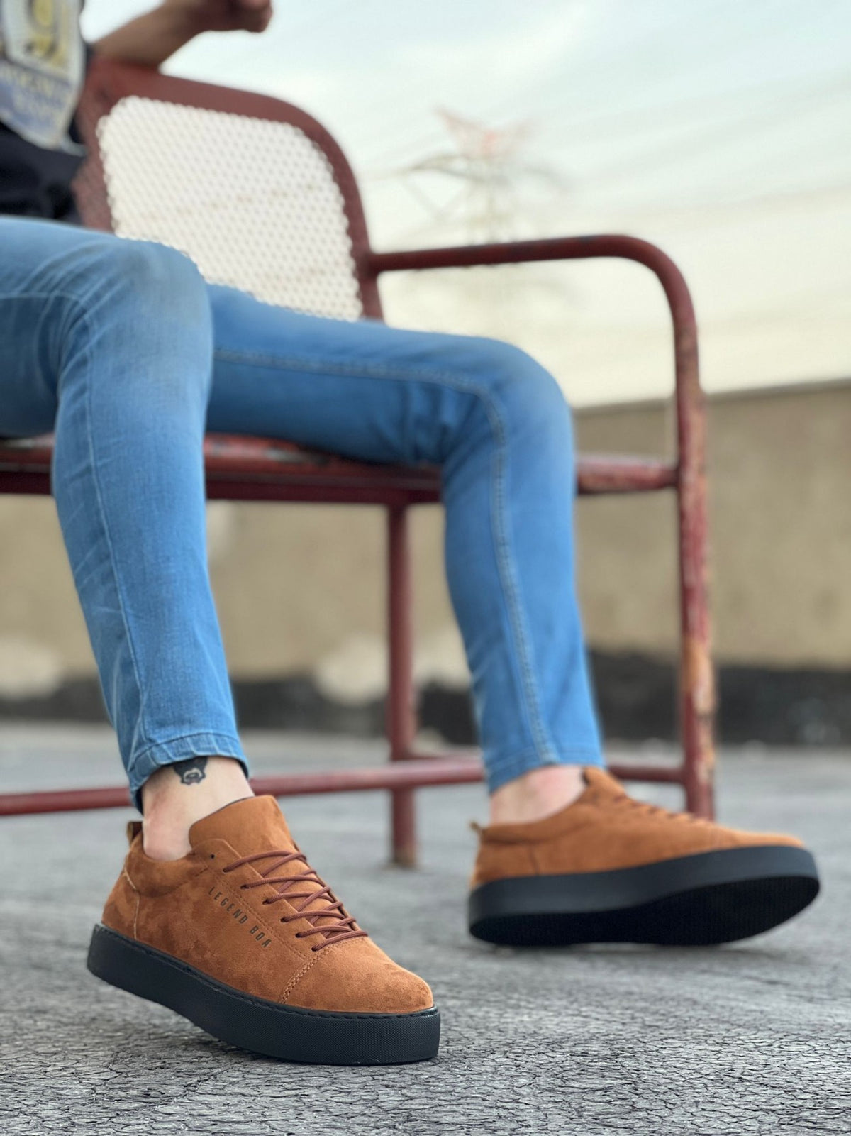 BA0104 lace-up Taba suede black sole Sports Classic Men Shoes - STREETMODE ™