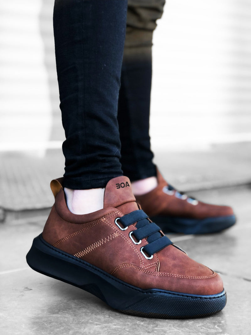 BA0160 Band Men's High Sole Tan Sports Shoes - STREETMODE ™