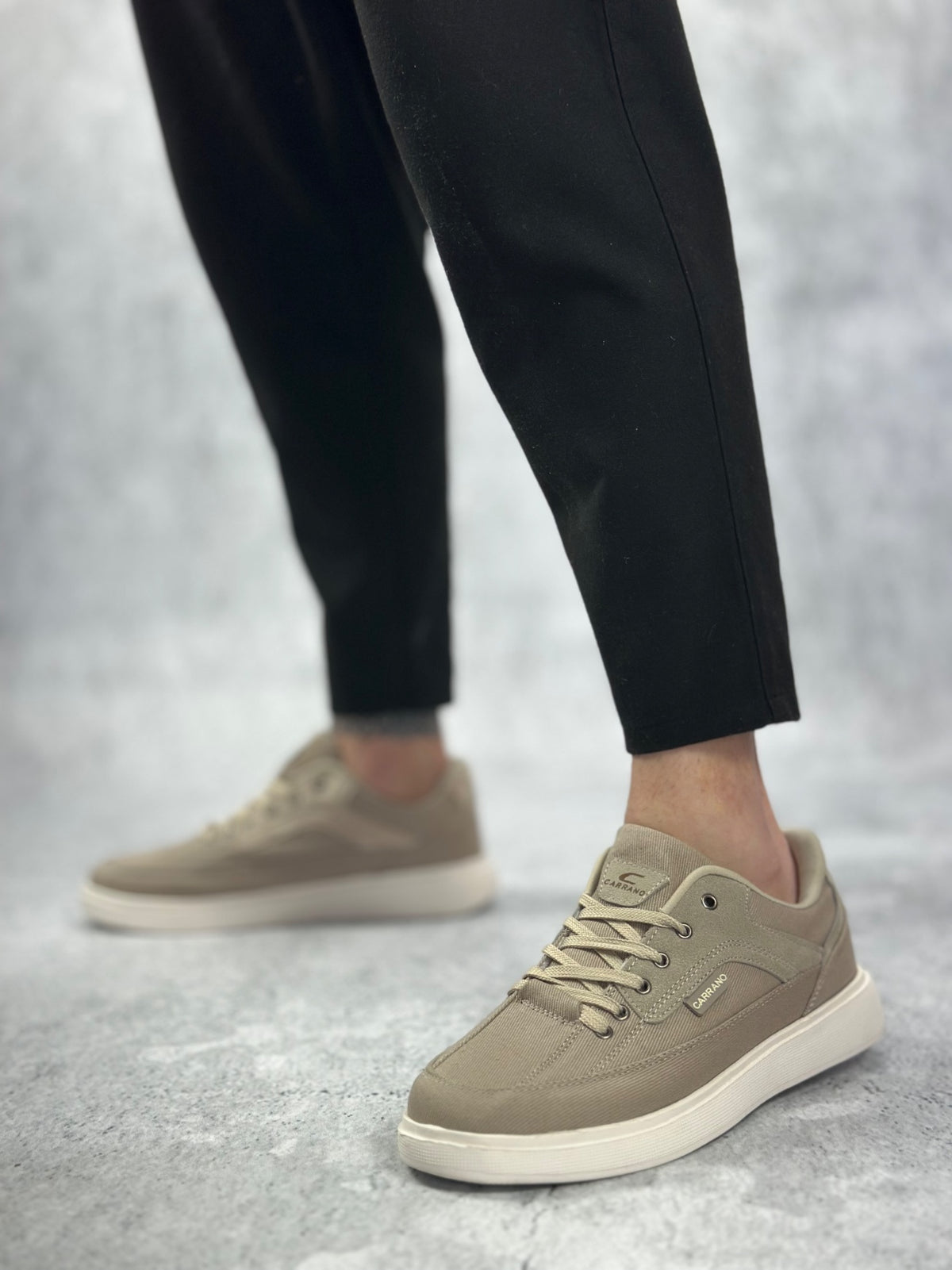 BA0236 Comfortable Flat Sole Linen Lace-Up Beige Casual Men's Shoesı - STREETMODE ™