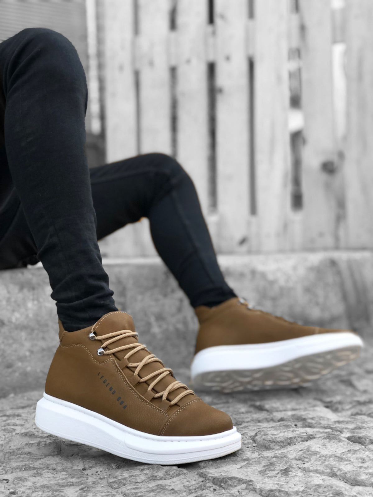 BA0312 Lace-up Mink High Sole Men's Style Sport Boots - STREET MODE ™