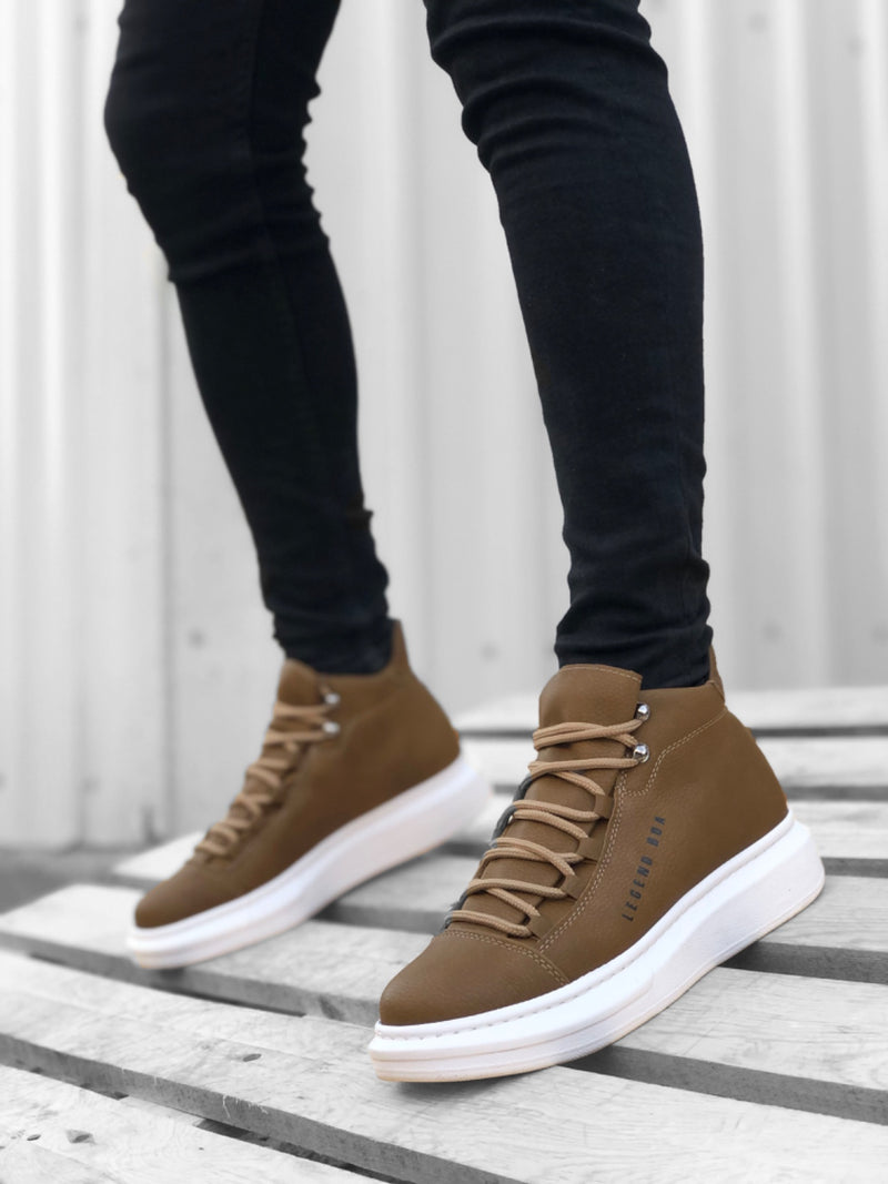 BA0312 Lace-up Mink High Sole Men's Style Sport Boots - STREET MODE ™
