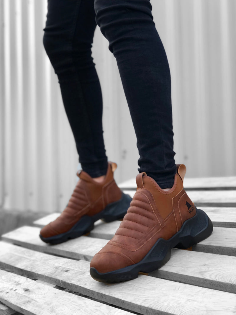 BA0401 Lace-Up Comfortable High-Sole Sole Men's Sports Half Ankle Boots - STREETMODE ™