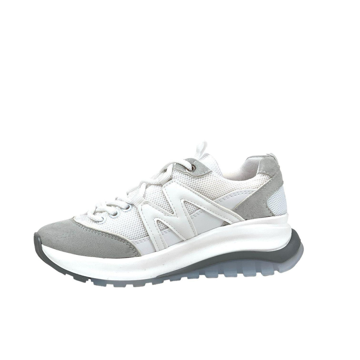 Women's Mafy White Comfort Sole Daily Walking Sneaker 4 Cm - STREETMODE ™