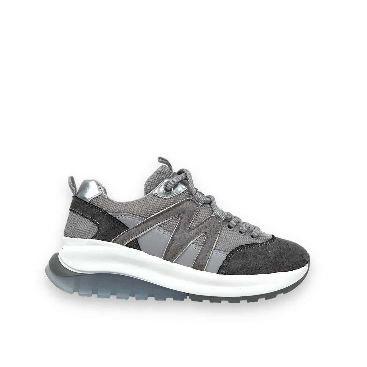 Women's Mafy Gray Comfort Sole Daily Walking Sneaker 4 Cm - STREETMODE ™