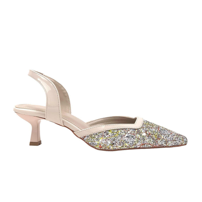 Women's Orhe Beige Almond Heel Stone Detailed Shoes 5 CM - STREETMODE ™