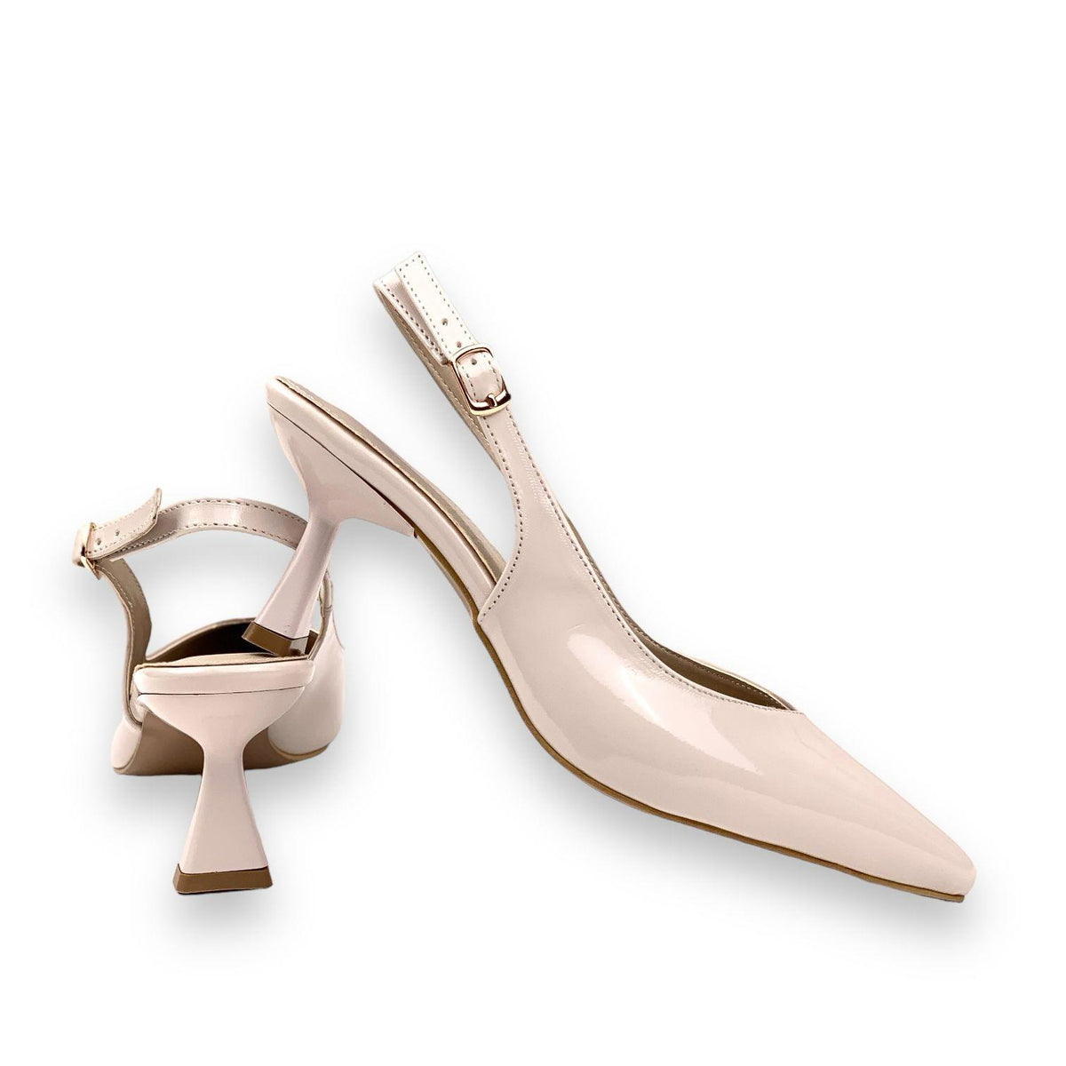 Women's Pasg Ten Patent Leather Pointed Toe Heeled Sandals 6 Cm - STREETMODE ™