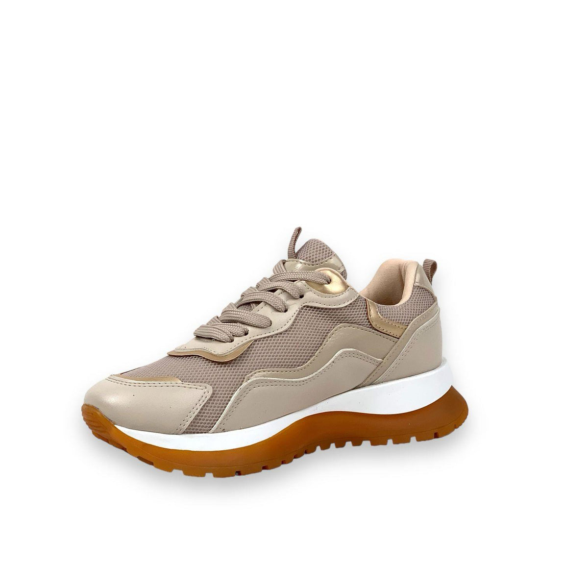 Women's Pearl Mink Mesh Lace Up Summer Daily Walking Sports Sneaker 3 Cm - STREETMODE ™