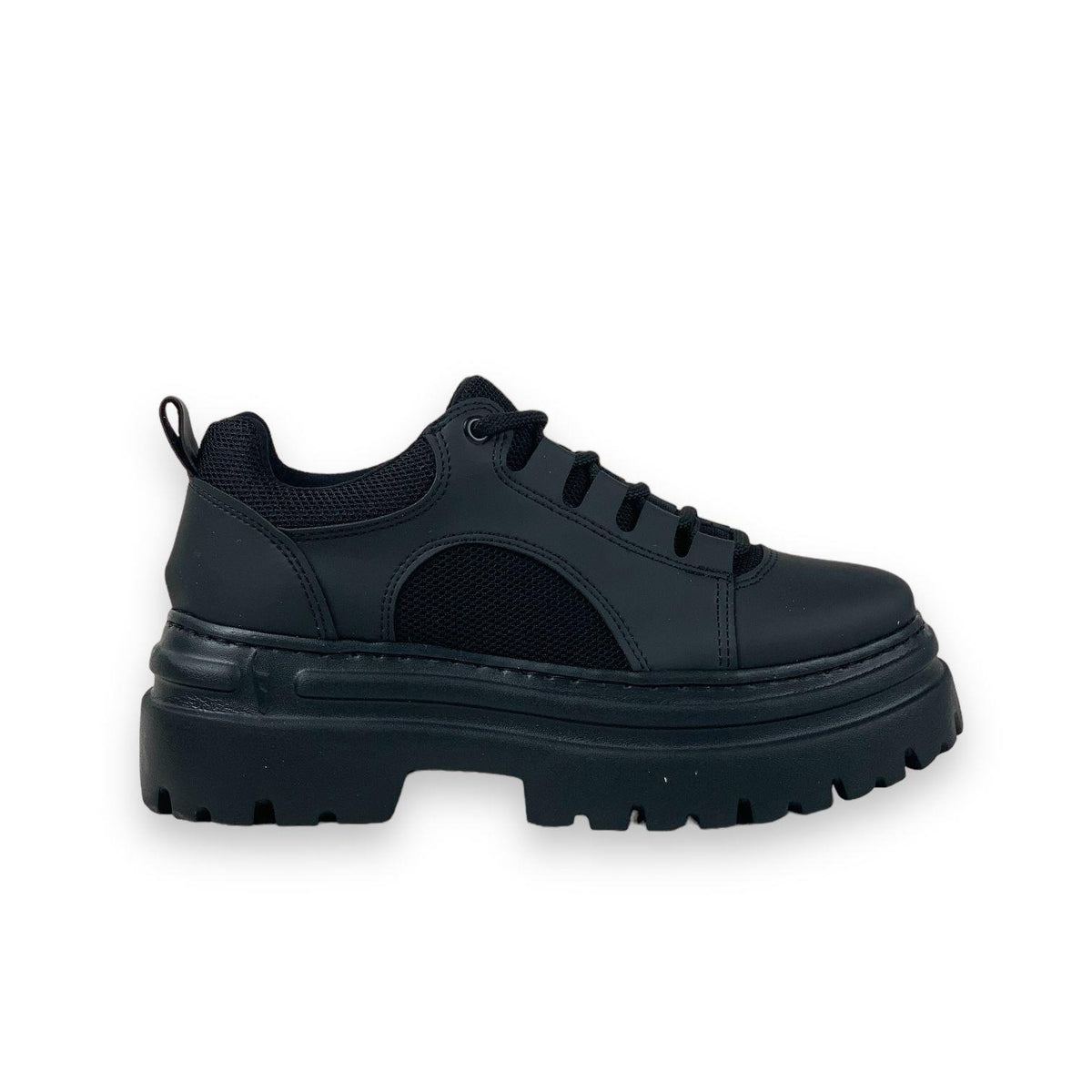 Women's Zalt Black Matte Comfort Sole Mesh Summer Daily Walking Sports Sneaker 6 CM - STREETMODE ™