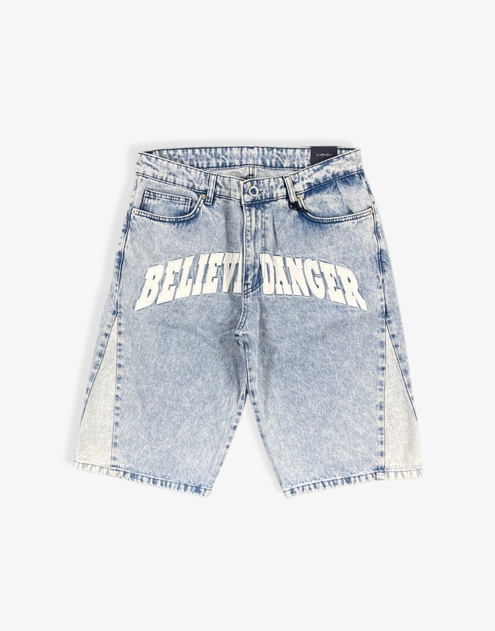 Believe Danger Oversized Men's Denim Shorts - STREETMODE ™