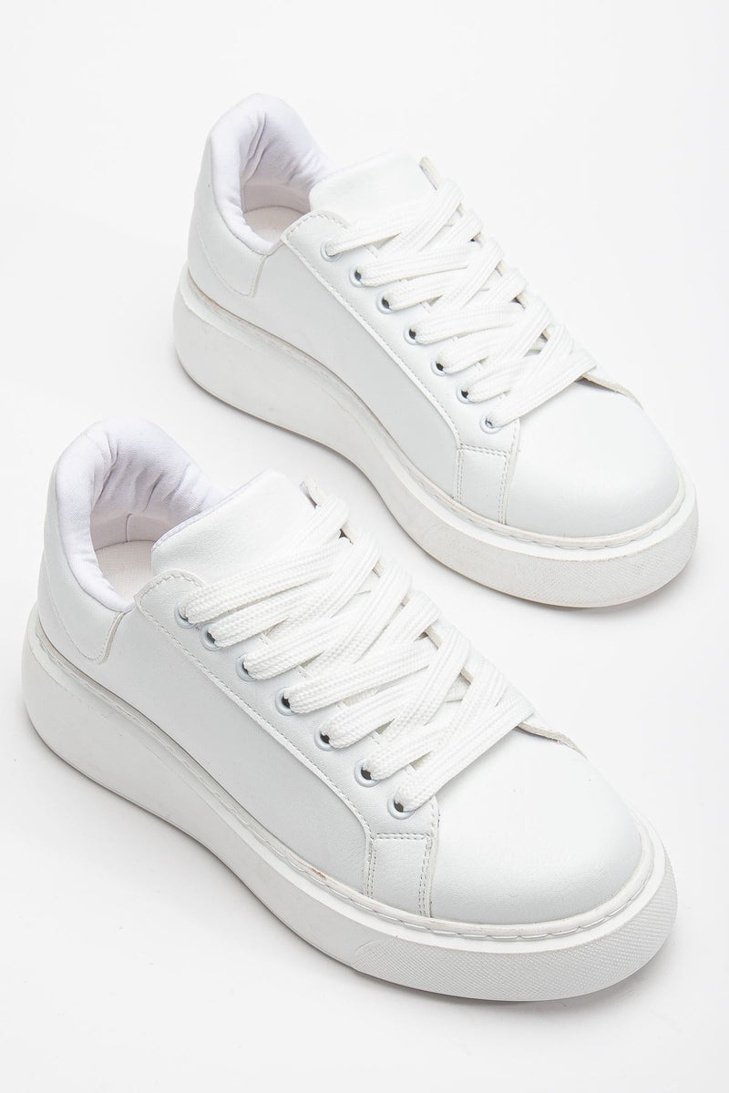 Women's White Leather Sneakers - STREETMODE ™