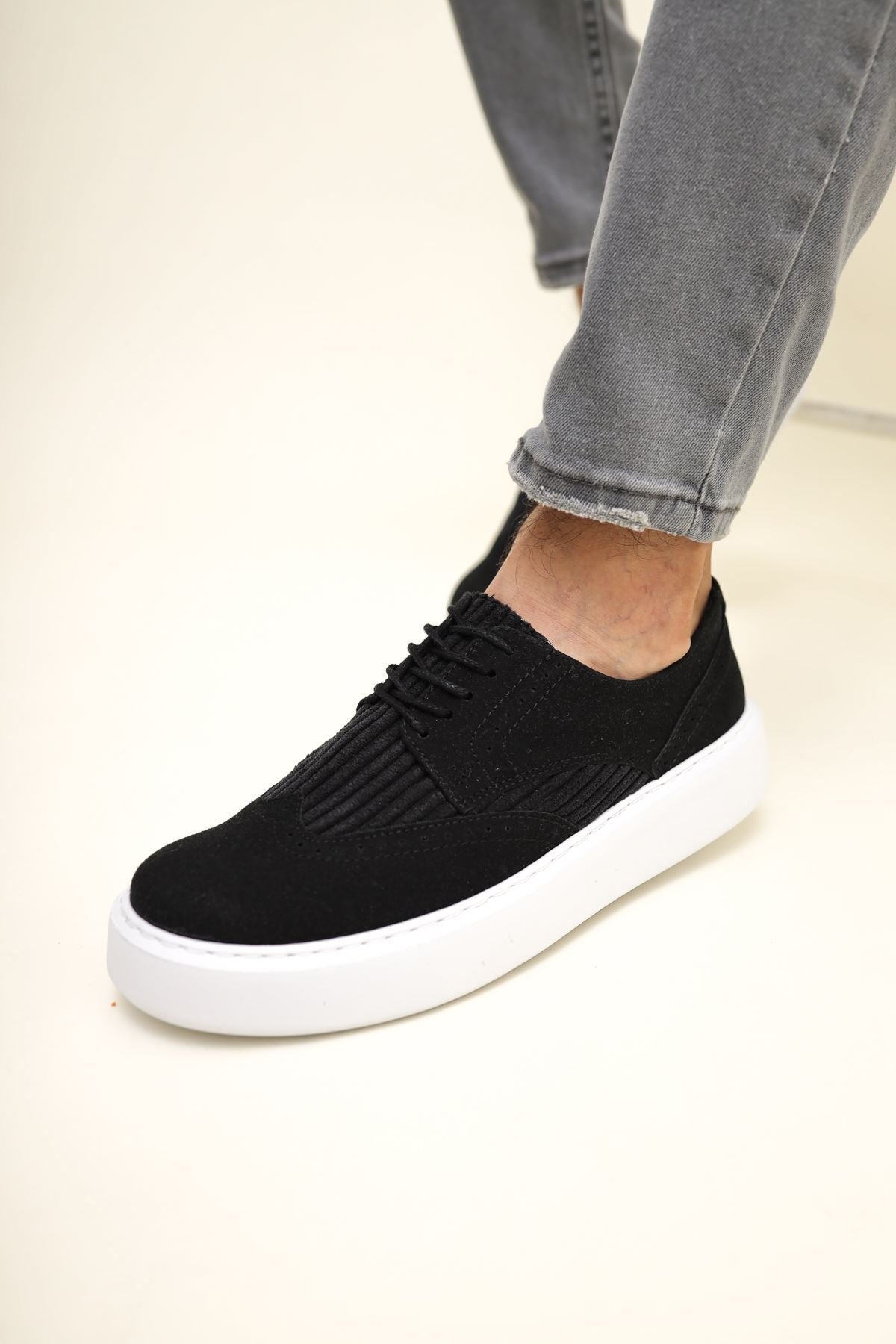 CH 149 Men's Sneakers Shoes BLACK Suede - STREETMODE ™
