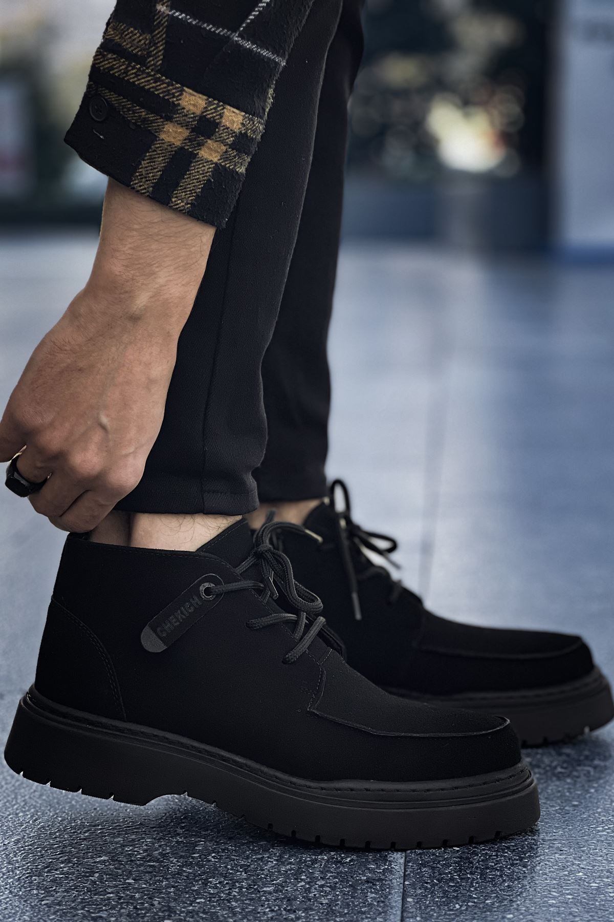 CH 213 Men's Boots BLACK Suede - STREETMODE ™