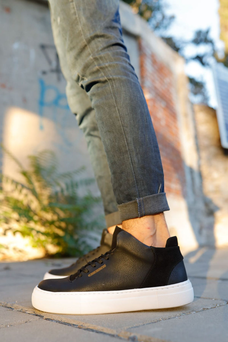 CH004 CBT Hide Men's Shoes BLACK - STREETMODE ™