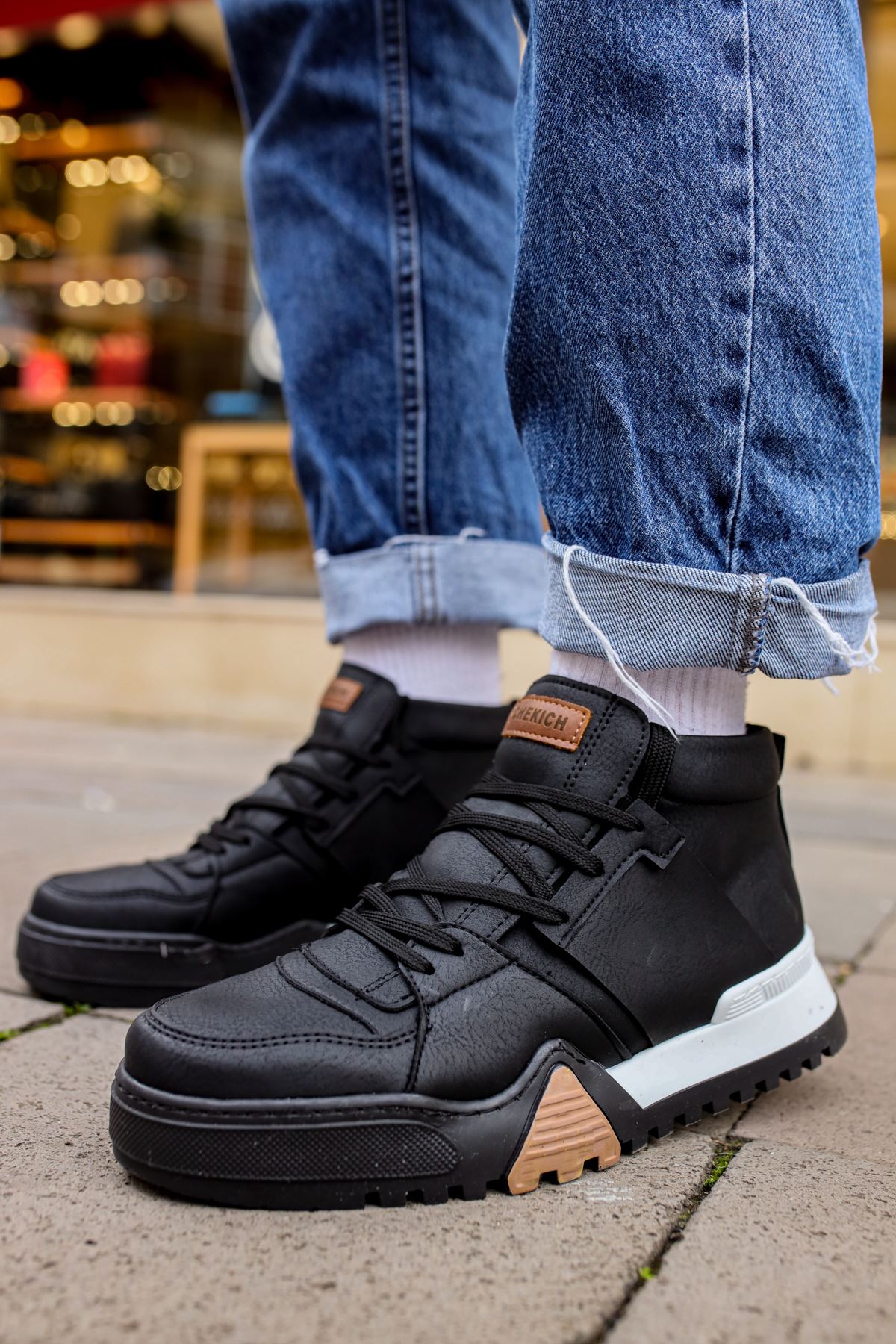 CH057 SBT Men's Sneaker Boots BLACK / BLACK - STREETMODE ™