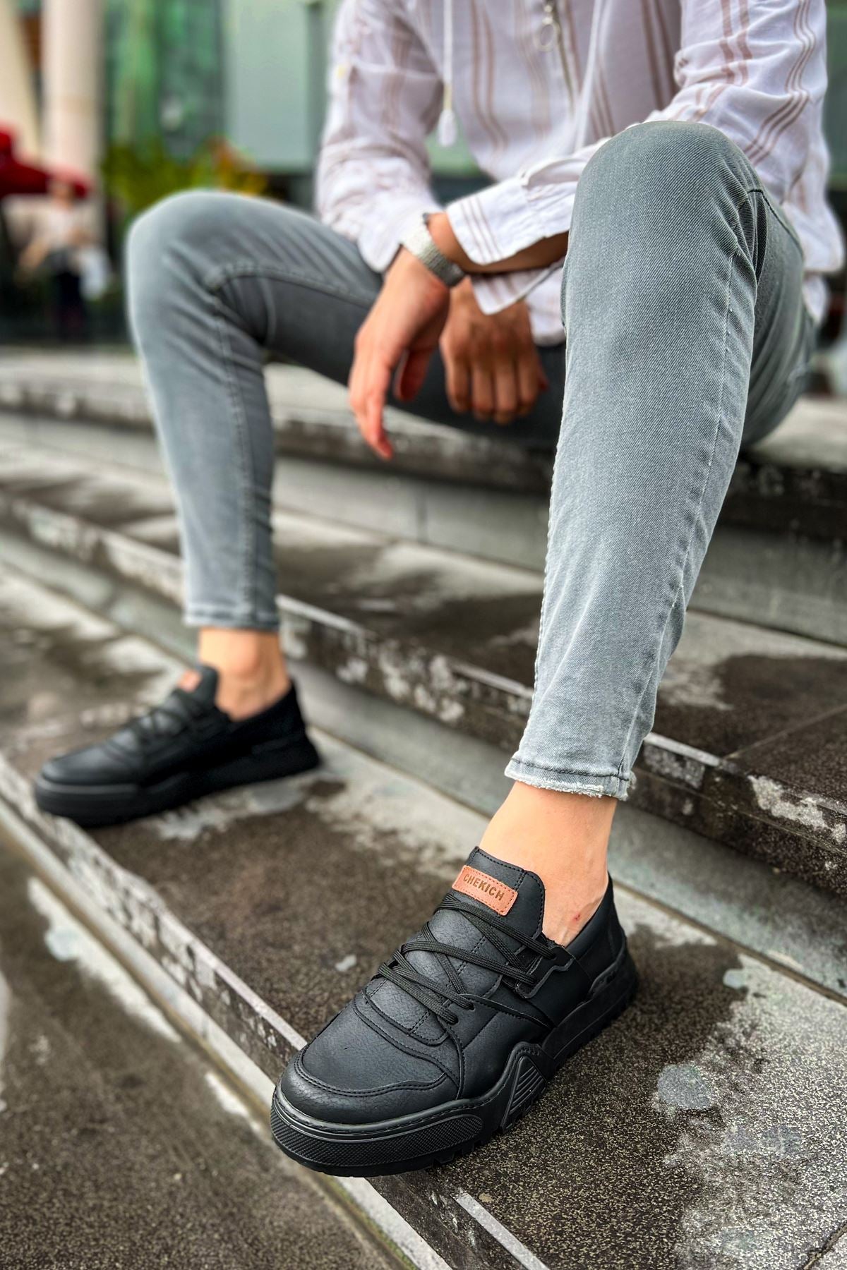 CH067 Men's Full Black Casual Sneaker Sports Shoes - STREETMODE ™