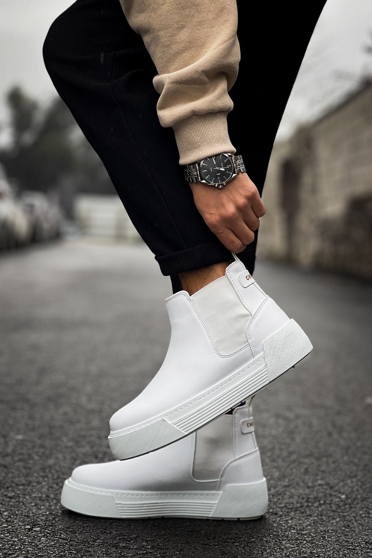 CH069 Men's Boots WHITE | STREETMODE ™