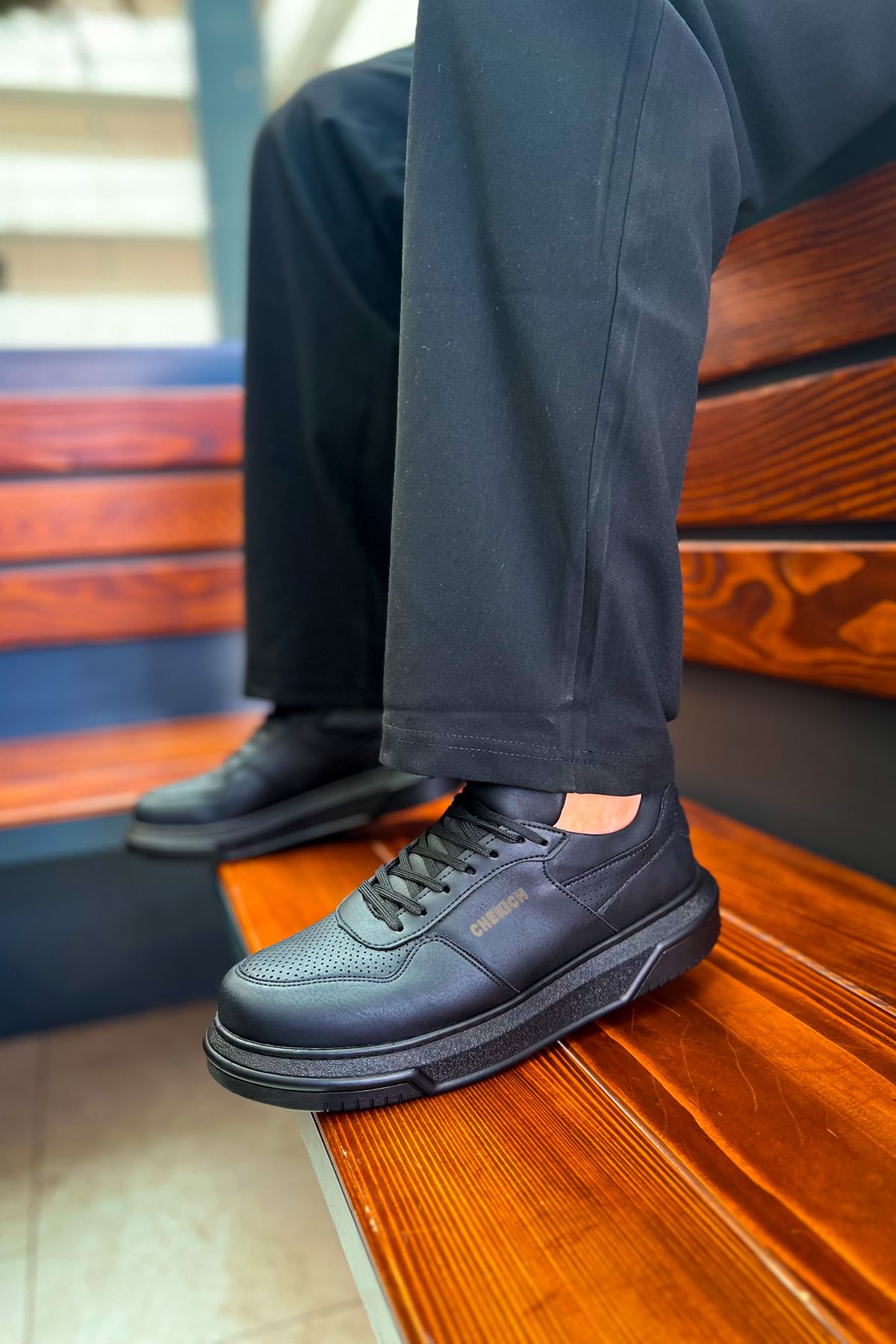CH075 Black Sole Men's Unisex Sneaker Shoes - STREETMODE ™