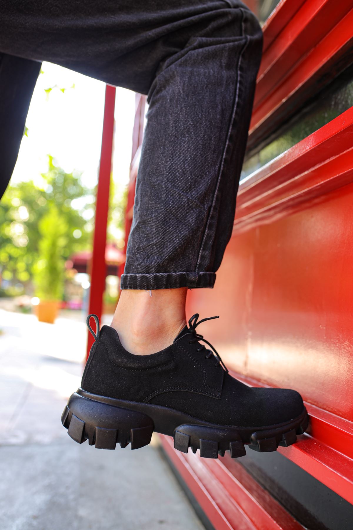 CH093 Suede ST Men's-Unisex  Shoes BLACK - STREETMODE ™