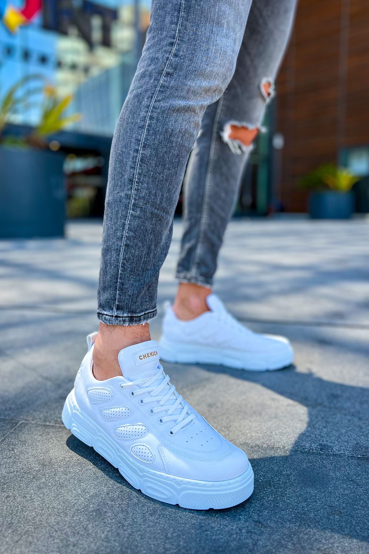 CH105 BT Full White Casual Men Sneakers Sports Shoes - STREETMODE ™