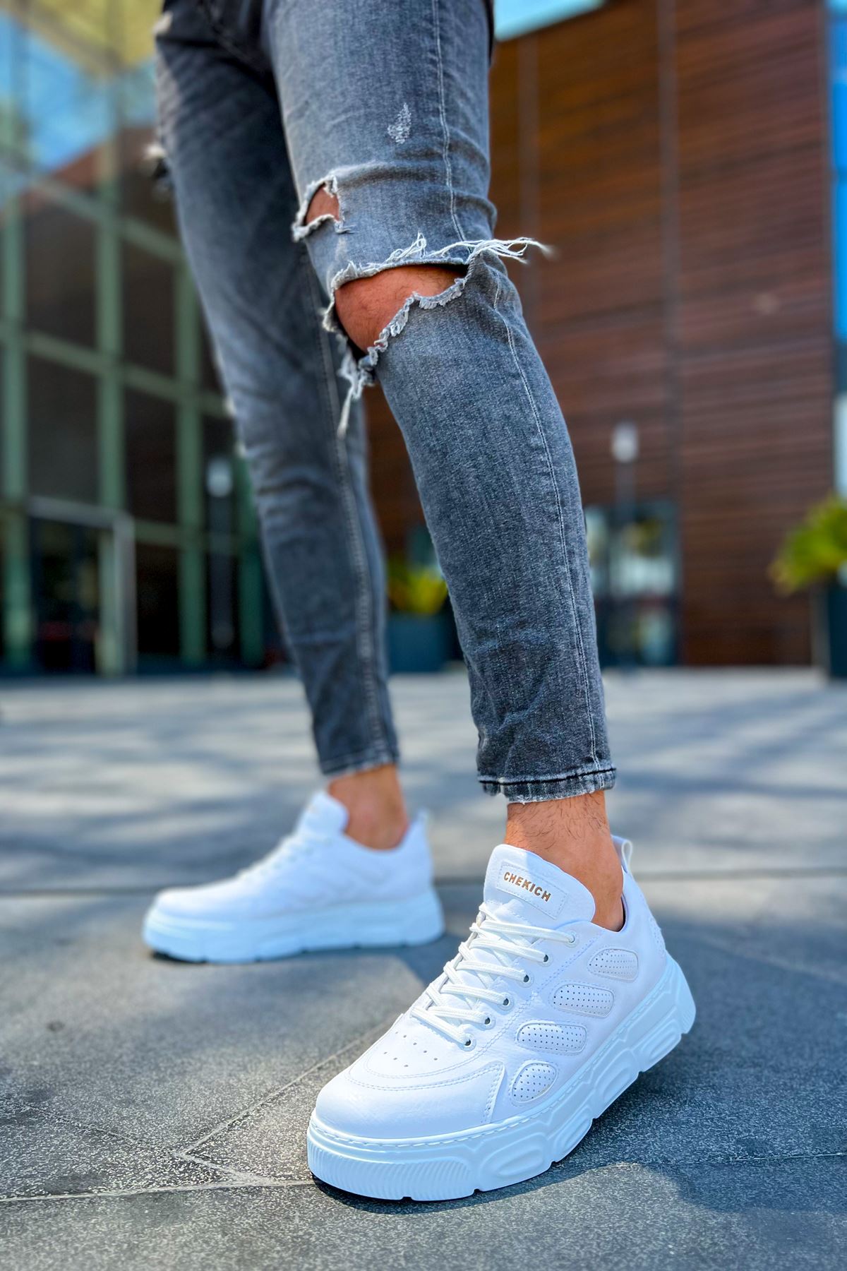CH105 BT Full White Casual Men Sneakers Sports Shoes - STREETMODE ™