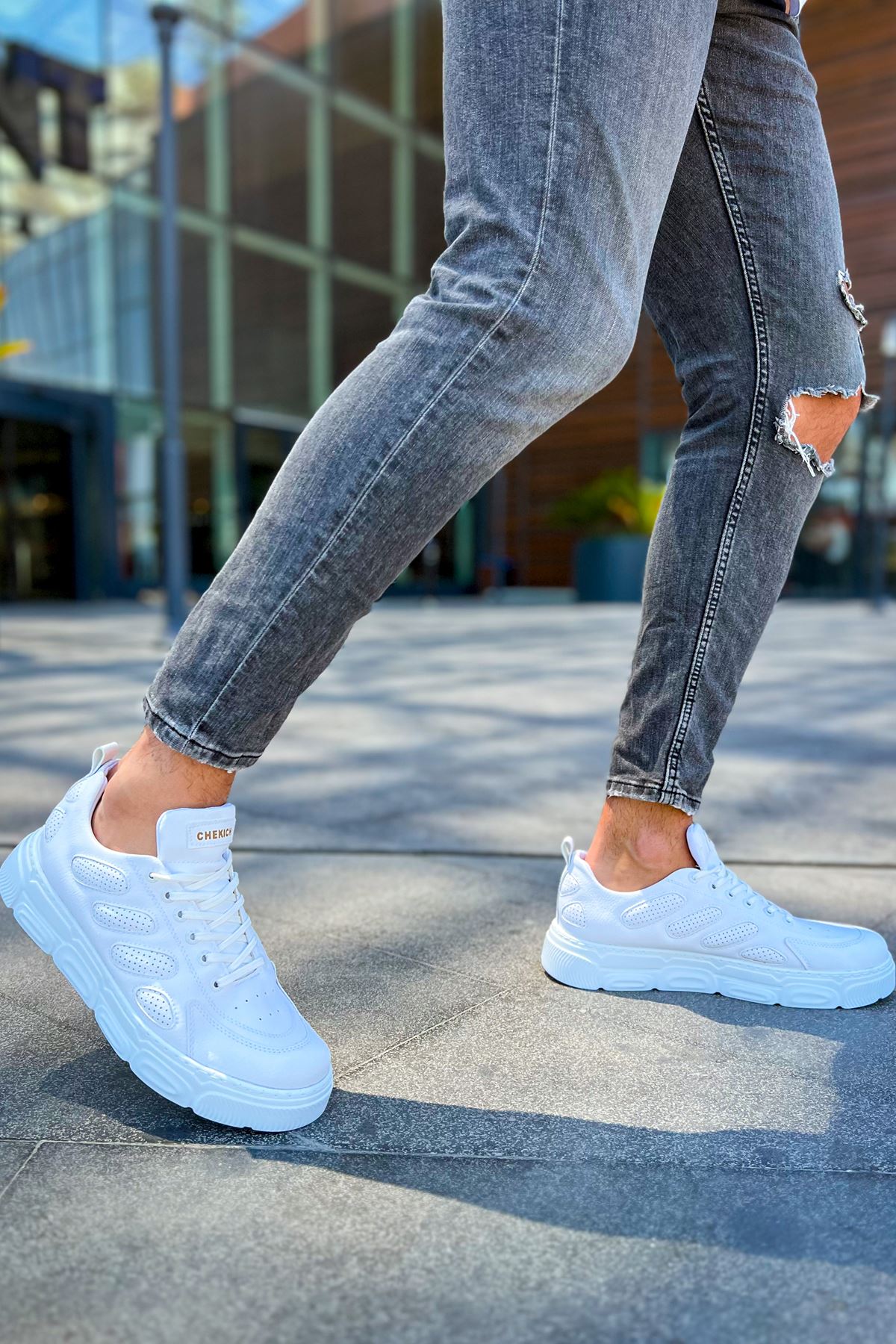CH105 BT Full White Casual Men Sneakers Sports Shoes - STREETMODE ™