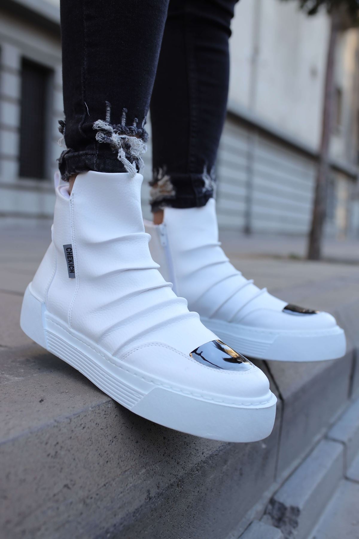 CH113 BT Men's-Unisex Boots WHITE - STREETMODE ™