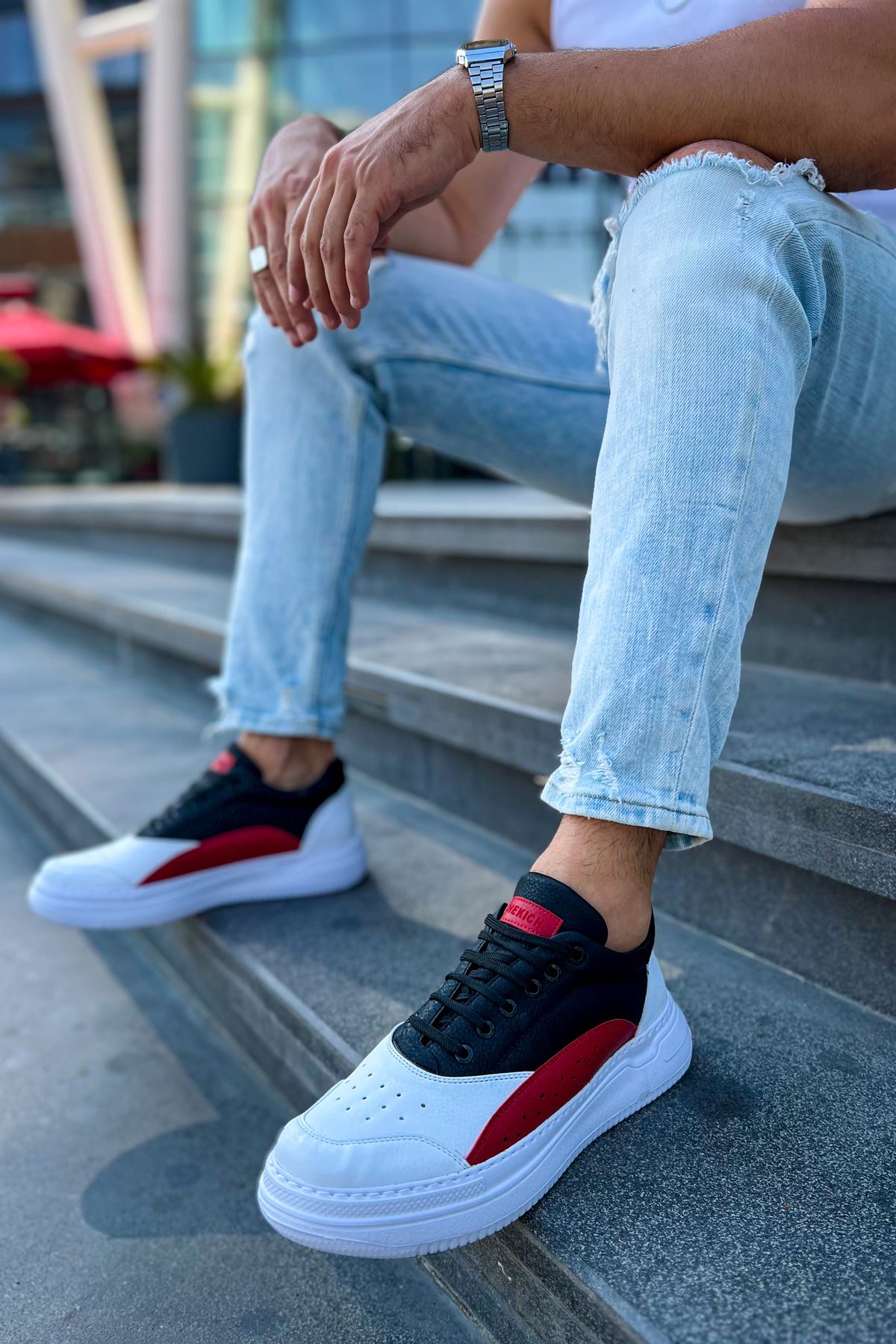 CH115 WS Men's Shoes WHITE / RED / BLACK - STREETMODE ™