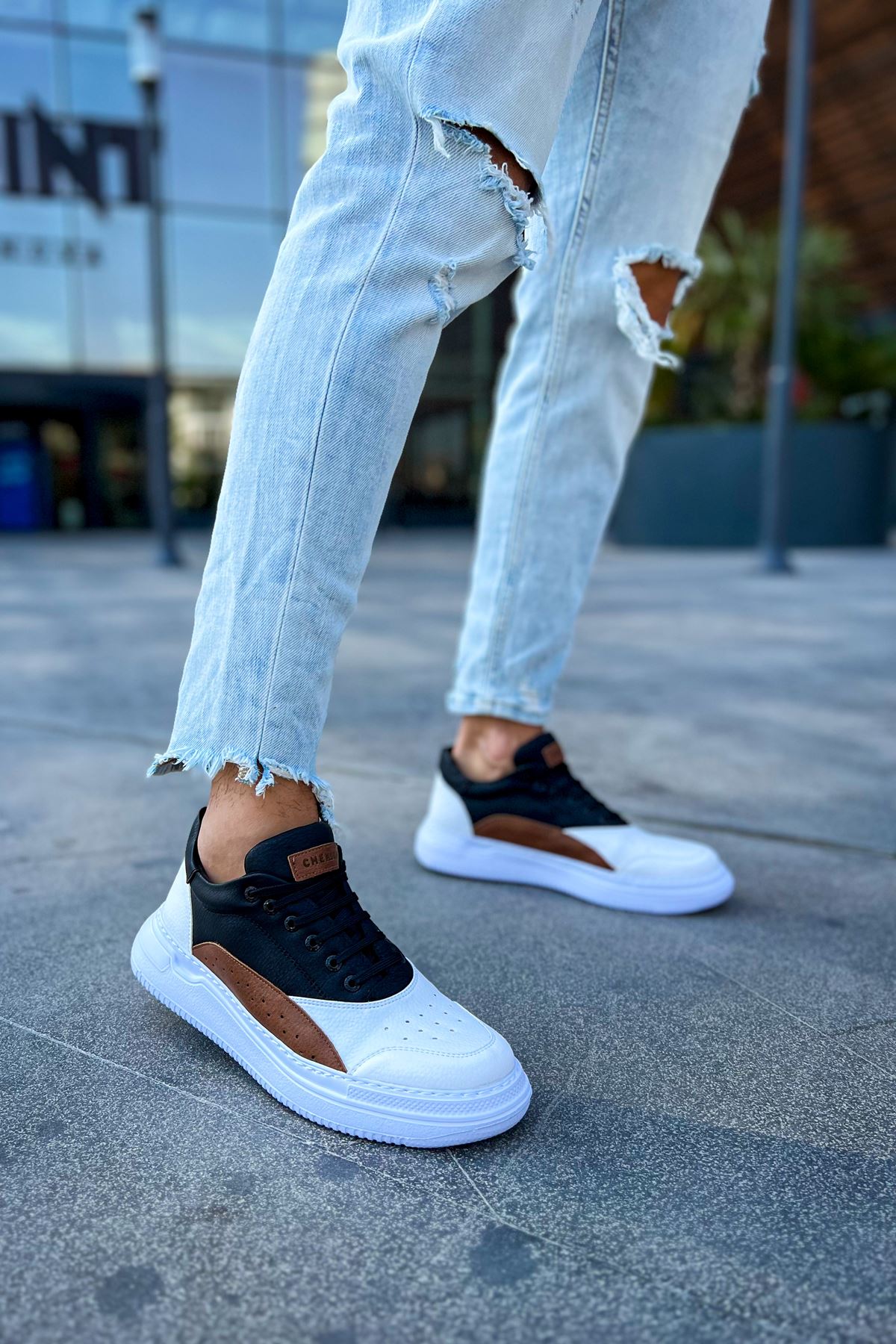 CH115 WS Men's Shoes WHITE / TAN / BLACK - STREETMODE ™