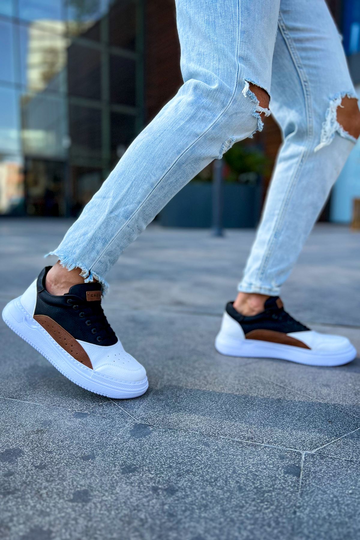 CH115 WS Men's Shoes WHITE / TAN / BLACK - STREETMODE ™