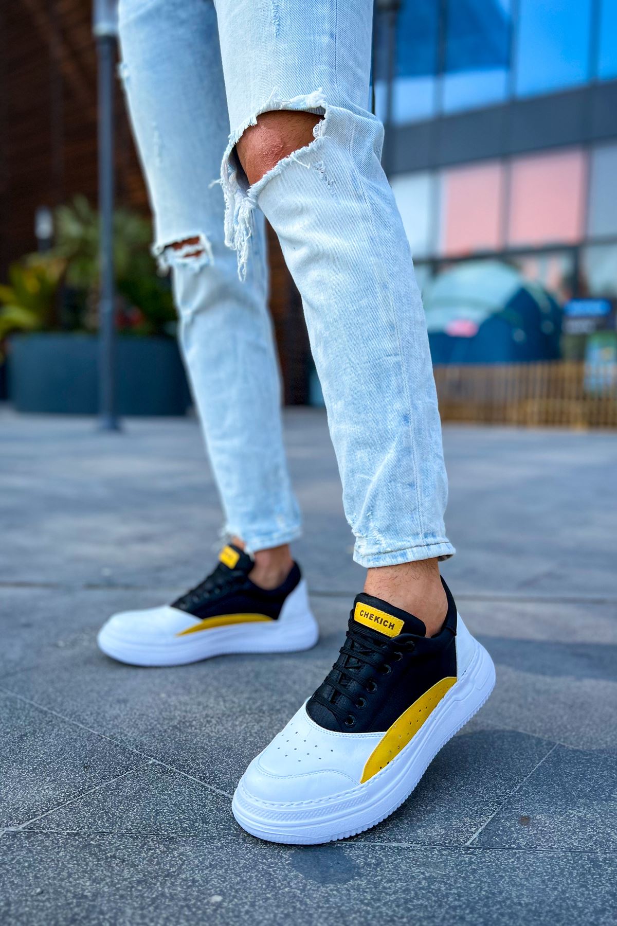 CH115 WS Men's Shoes WHITE / YELLOW / BLACK - STREETMODE ™