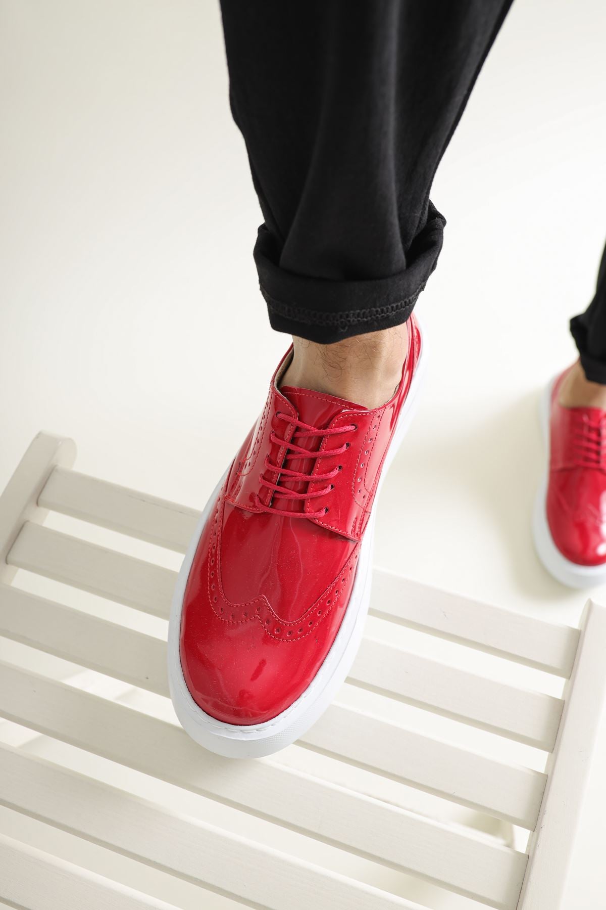 CH149 BT Patent Leather Men's Sneaker Casual Shoes - STREETMODE ™