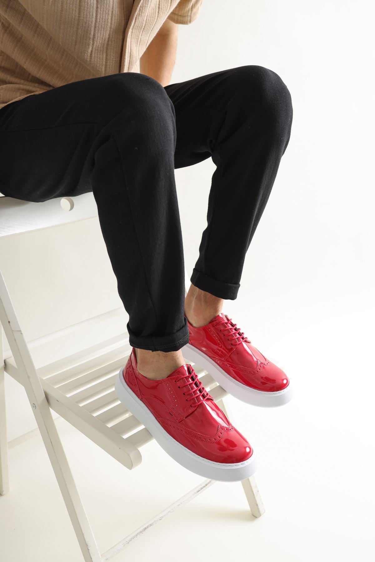 CH149 BT Patent Leather Men's Sneaker Casual Shoes - STREETMODE ™