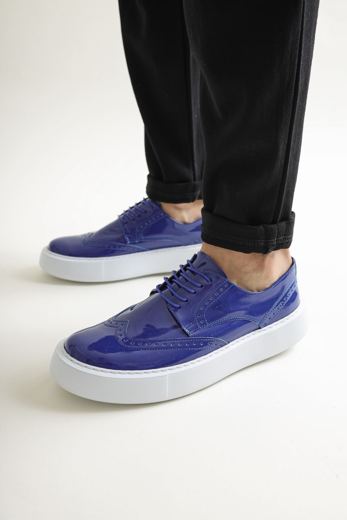 CH149 BT Patent Leather Men's Sneaker Casual Shoes - STREETMODE ™