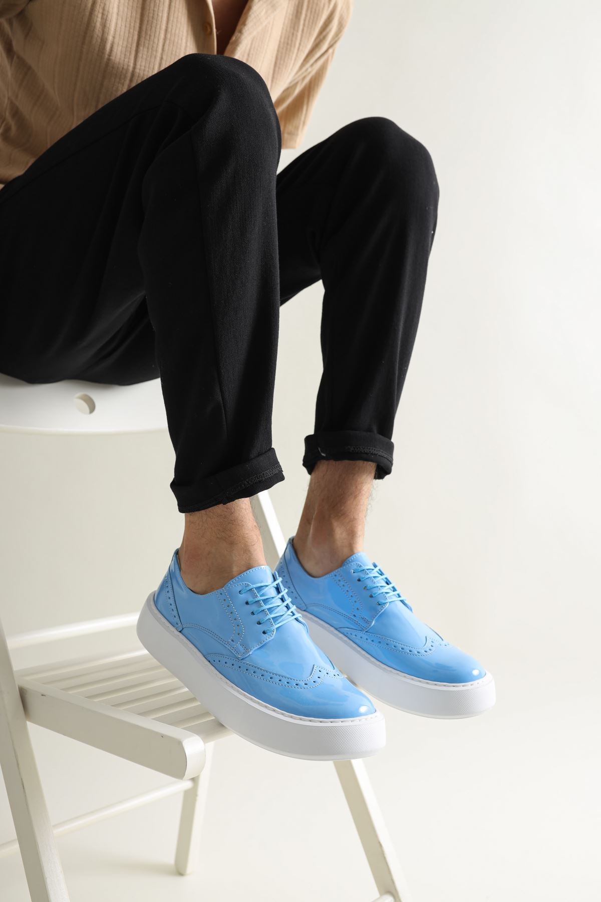 CH149 BT Patent Leather Men's Sneaker Casual Shoes - STREETMODE ™