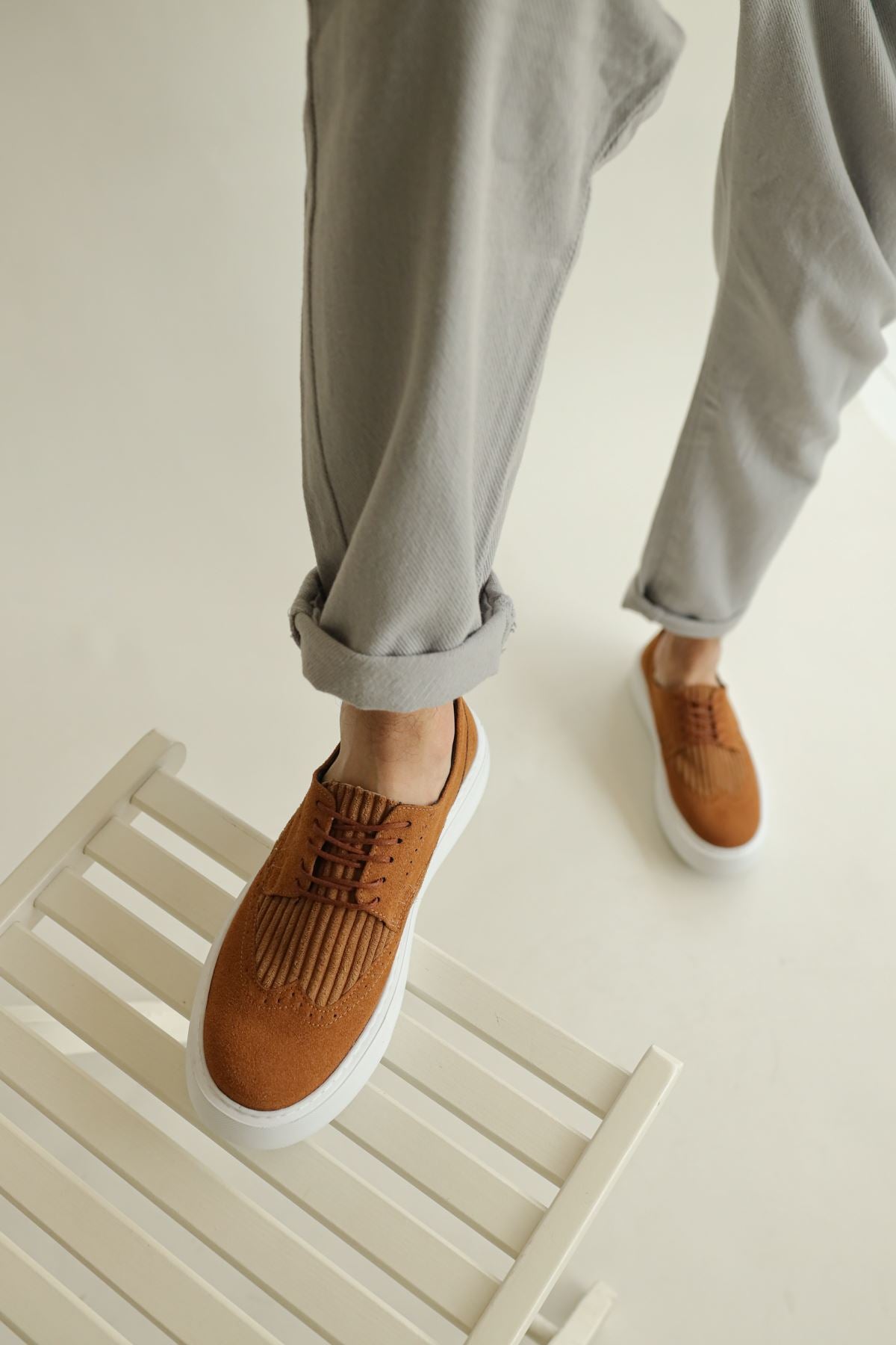 CH149 Suede Men's Shoes TAN - STREETMODE ™