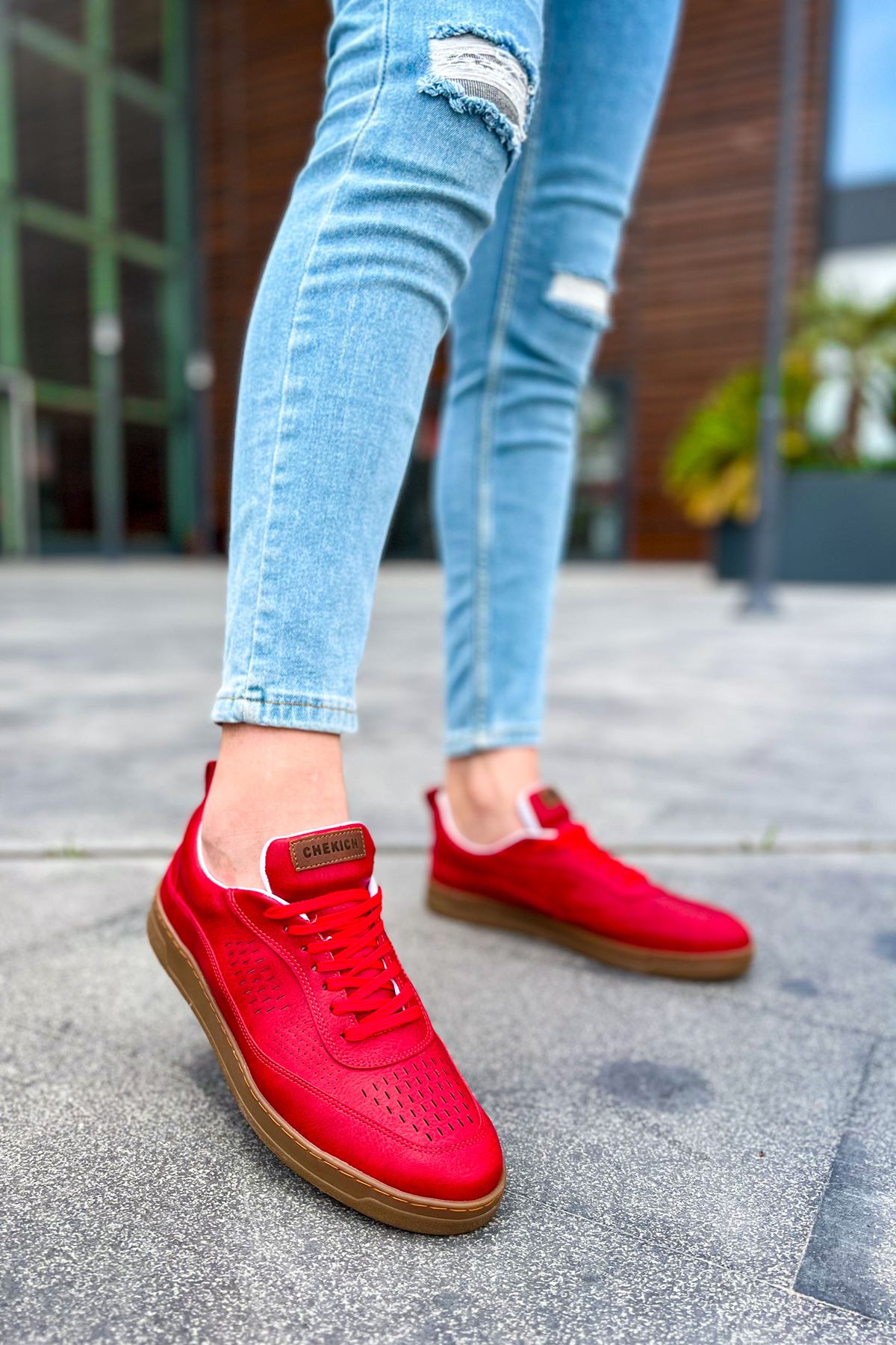 CH157 CKT Retro Men's Shoes RED - STREETMODE ™