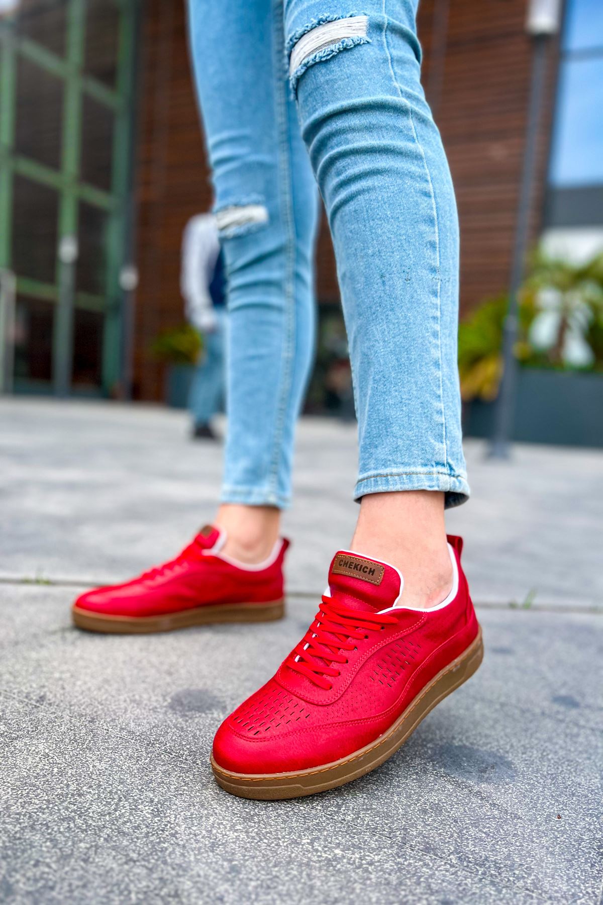 CH157 CKT Retro Men's Shoes RED - STREETMODE ™