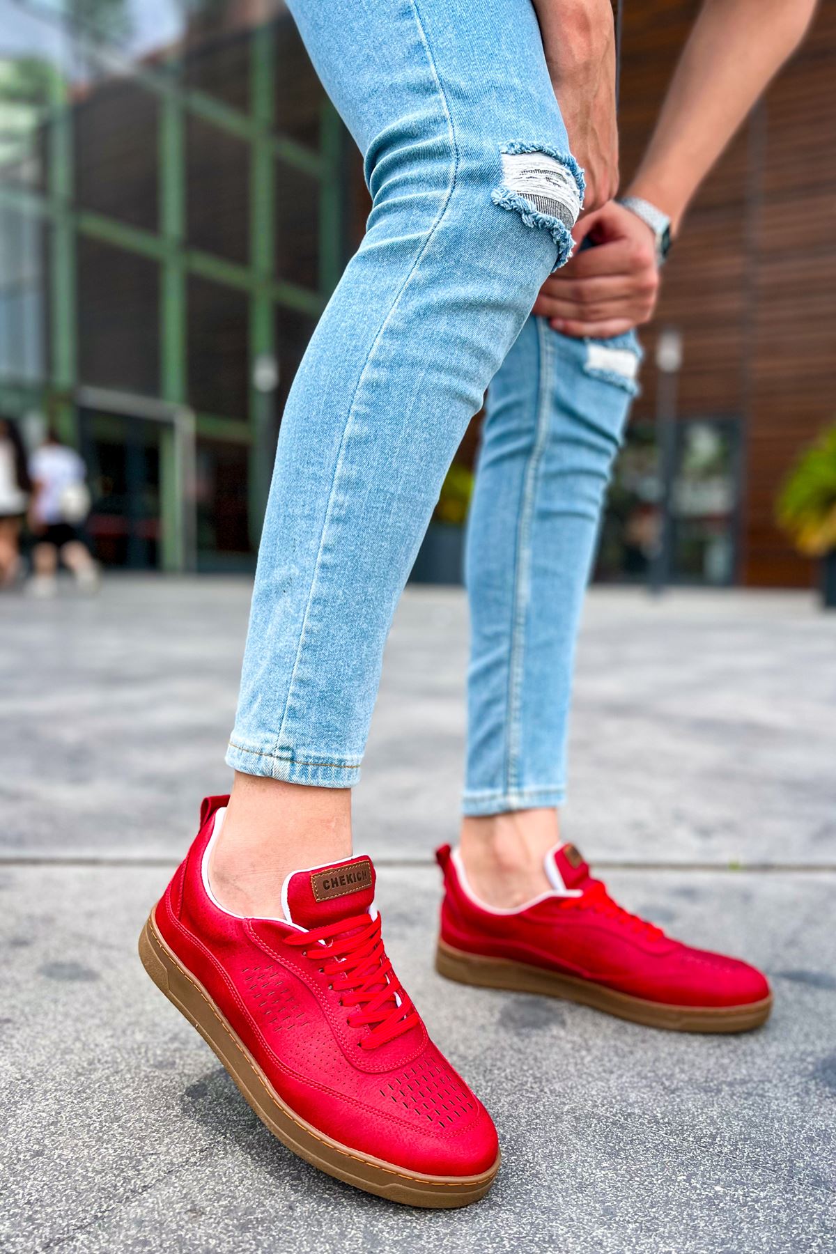 CH157 CKT Retro Men's Shoes RED - STREETMODE ™