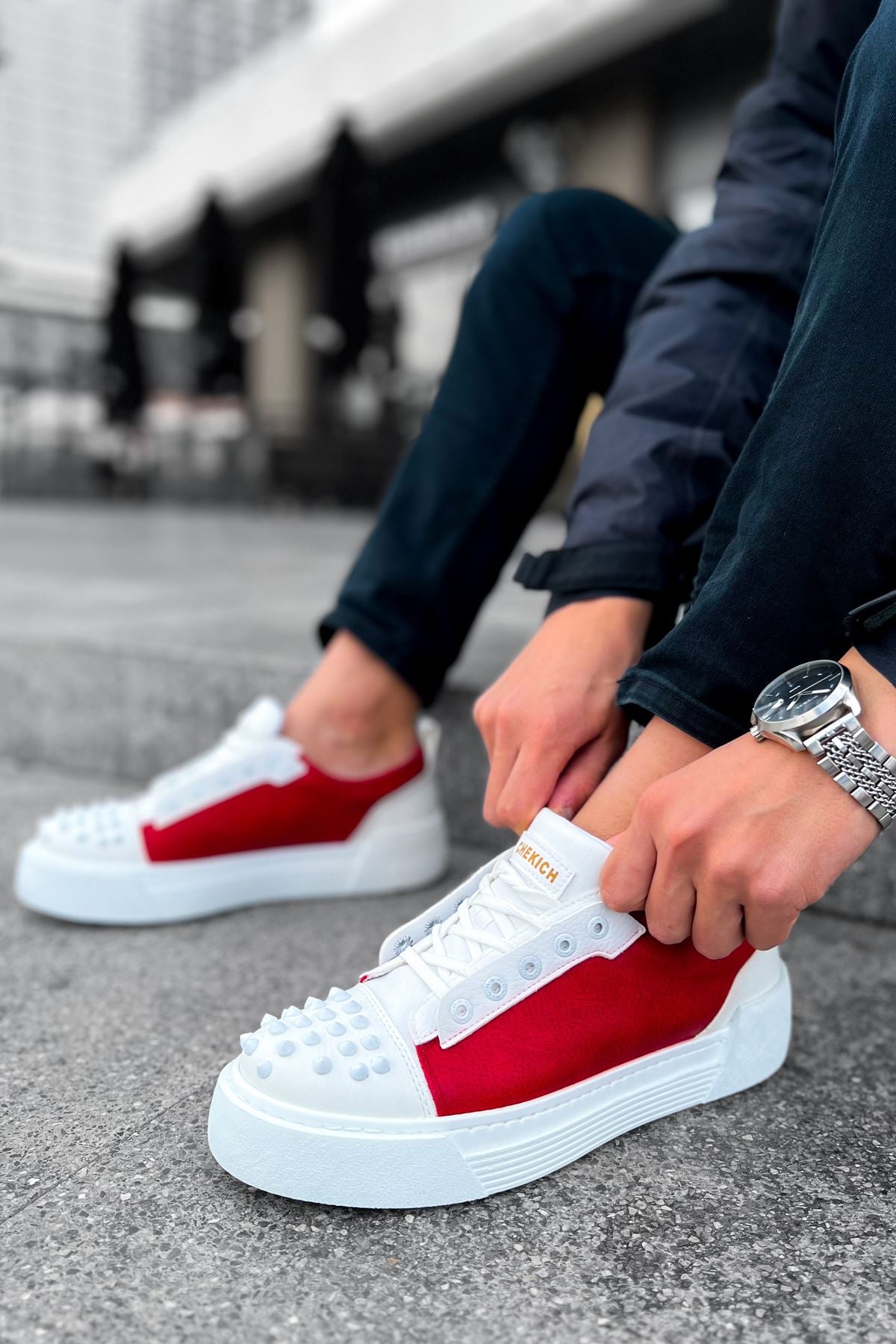 CH169 BT Men's Shoes WHITE / RED - STREETMODE ™