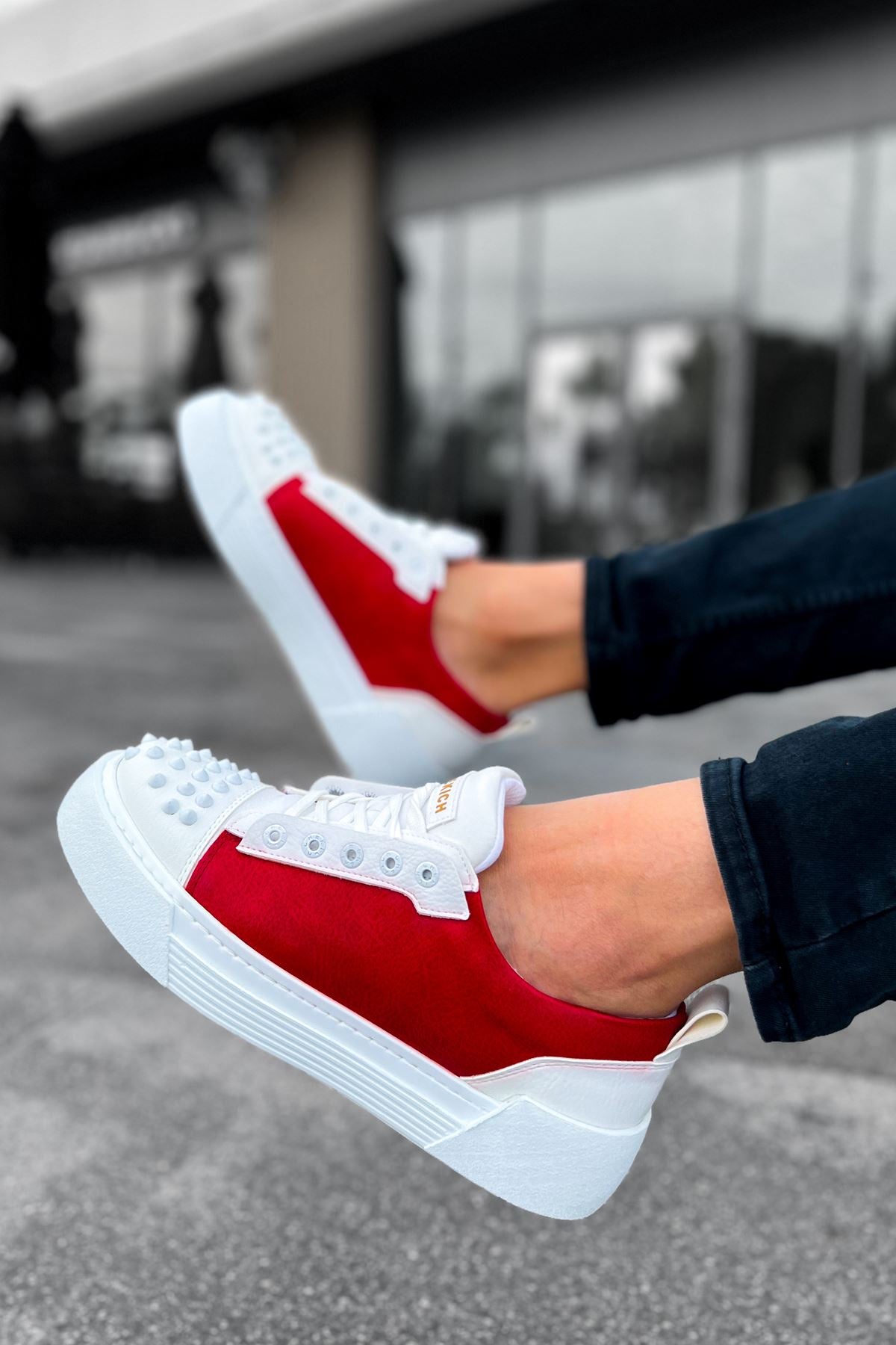 CH169 BT Men's Shoes WHITE / RED - STREETMODE ™