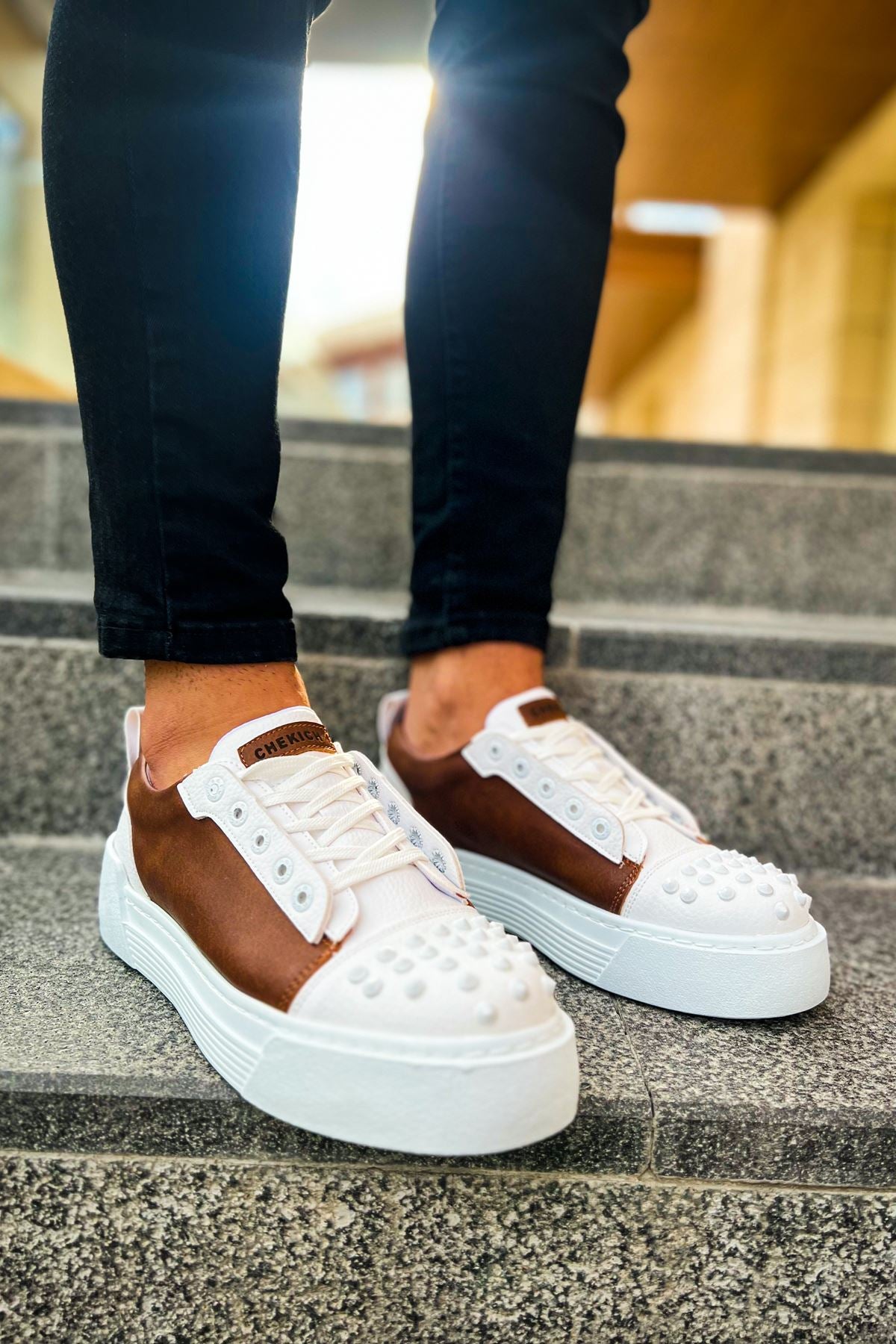 CH169 BT Men's Shoes WHITE/TAN - STREETMODE ™