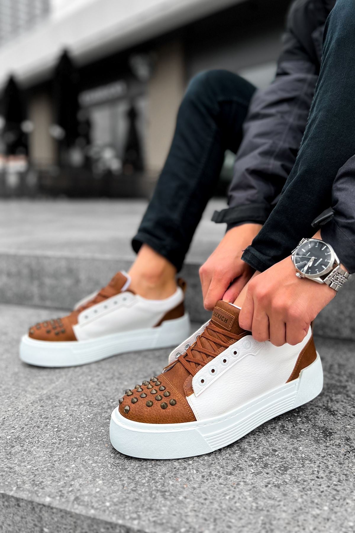 CH169 CBT Thorn Men's Sneakers Shoes BROWN/WHITE - STREETMODE ™