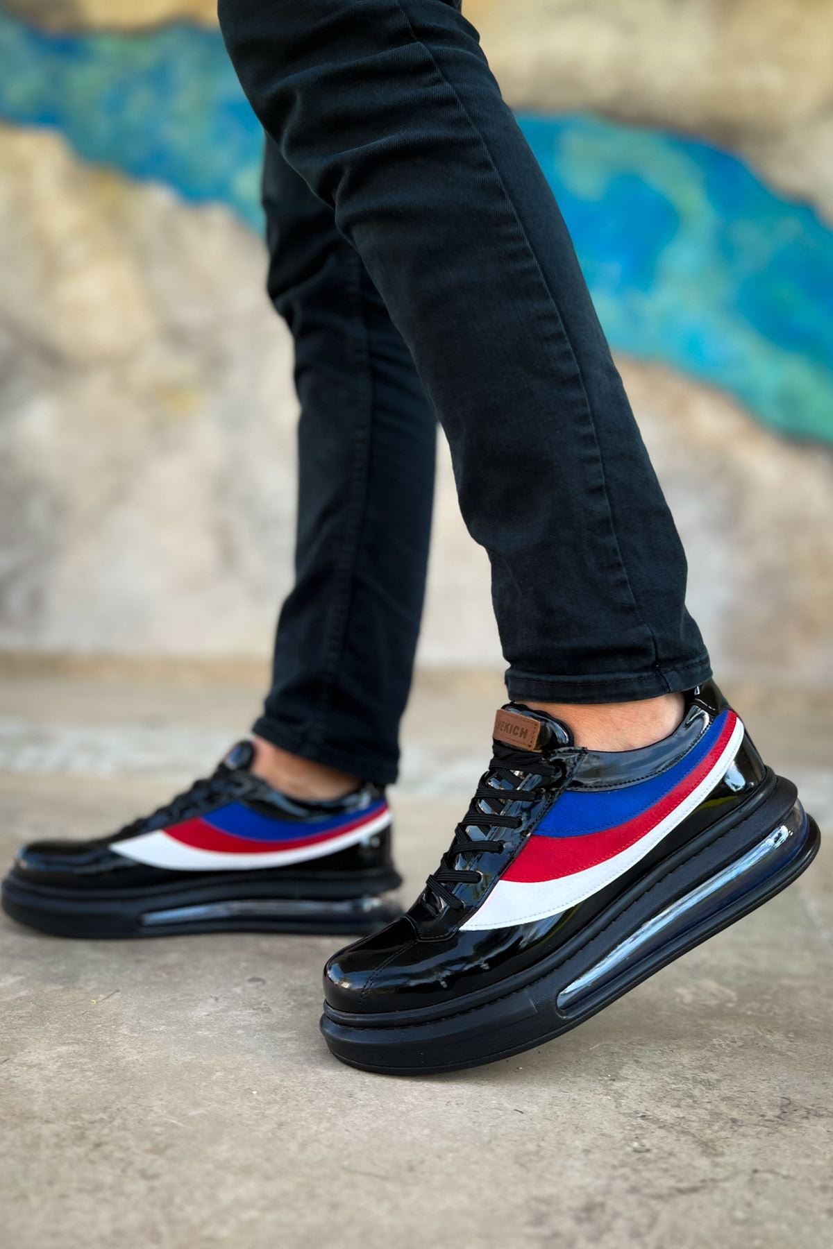 CH171 Patent Leather Men's Shoes sneakers BLACK - STREETMODE ™