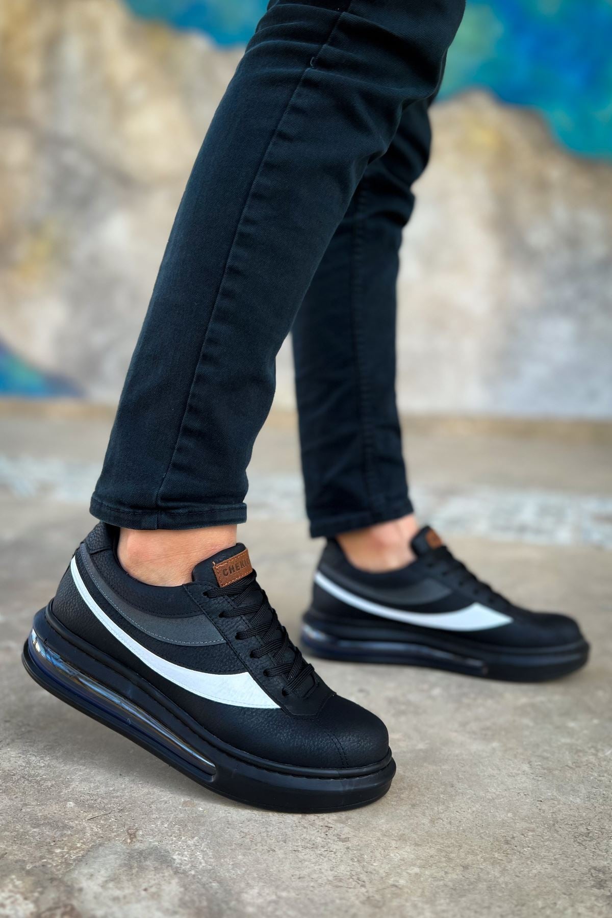 CH172 Men's Sport Sneakers Shoes BLACK - STREETMODE ™
