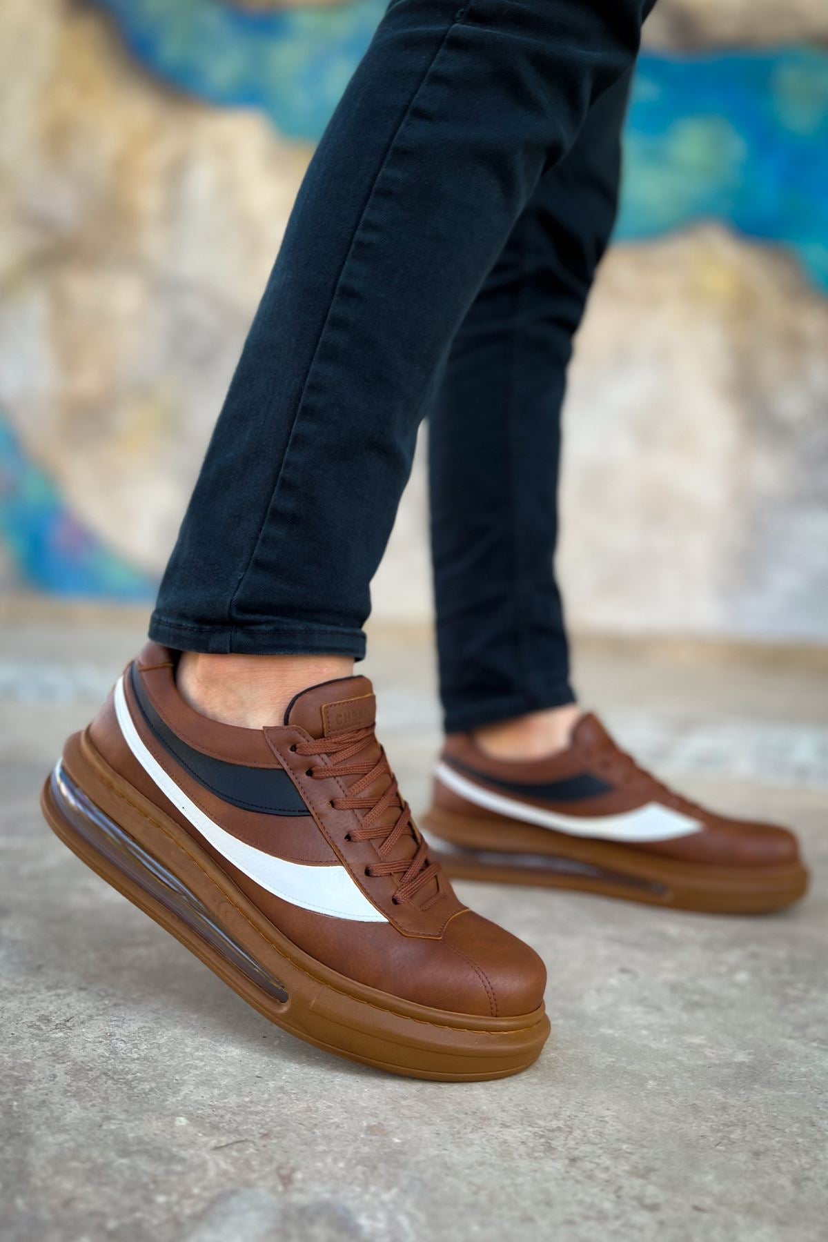 CH172 Men's Sport Sneakers Shoes Brown - STREETMODE ™
